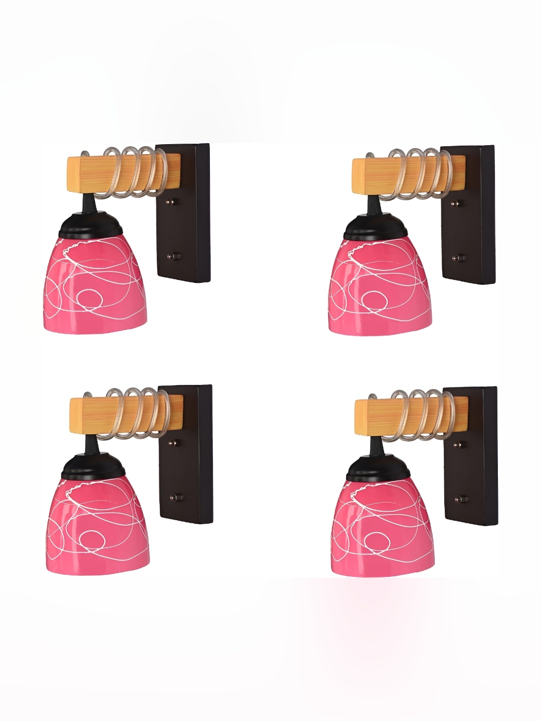 1ST TIME Pink & White 4 Pieces Printed Glass Bell Shaped Contemporary Wall Lamps
1ST TIME Pink & White 4 Pieces Printed Glass Bell Shaped Contemporary Wall Lamps