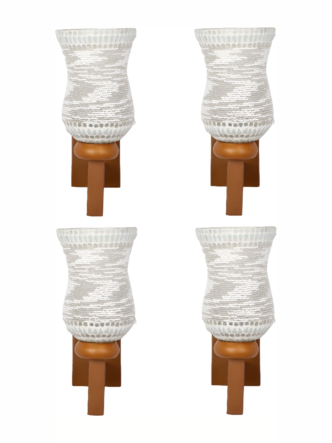 1ST TIME White & Grey 4 Pieces Textured Glass Contemporary Abstract Shaped Wall Lamps
1ST TIME White & Grey 4 Pieces Textured Glass Contemporary Abstract Shaped Wall Lamps