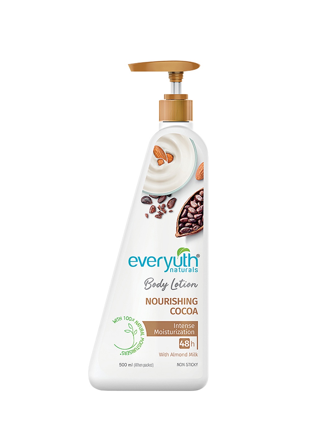 everyuth Naturals Nourishing Cocoa Intense Moisturization Non Sticky Body Lotion - 500ml, White
everyuth Naturals Nourishing Cocoa Intense Moisturization Non Sticky Body Lotion - 500ml, White