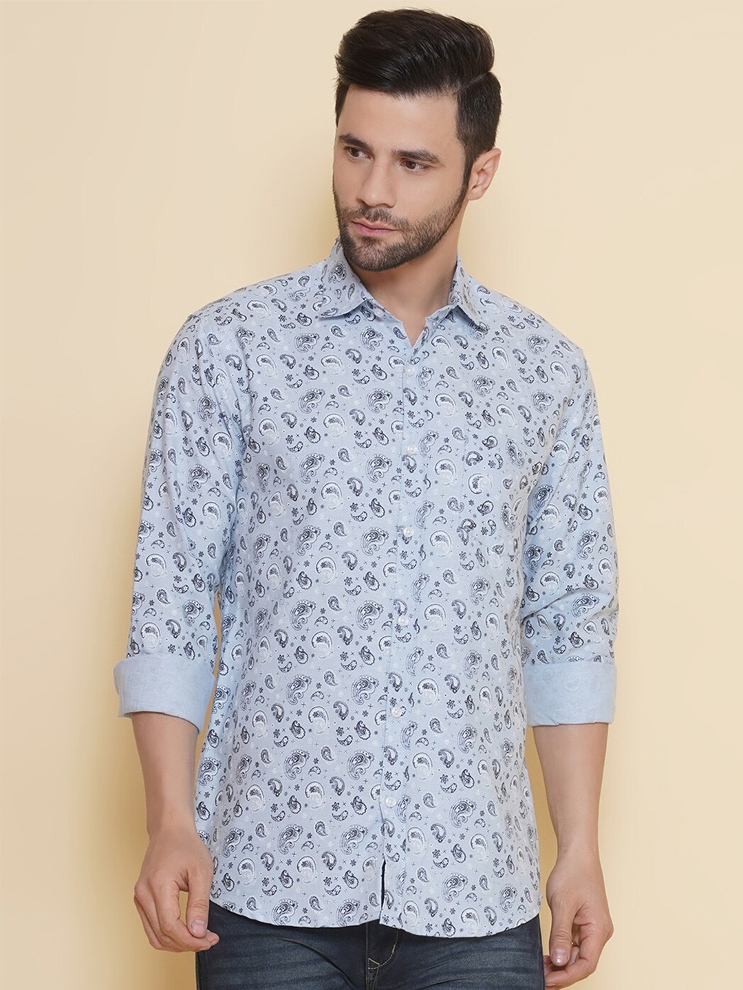 LOUIS MONARCH Comfort Floral Printed Spread Collar Long Sleeves Cotton Casual Shirt, Blue
LOUIS MONARCH Comfort Floral Printed Spread Collar Long Sleeves Cotton Casual Shirt, Blue