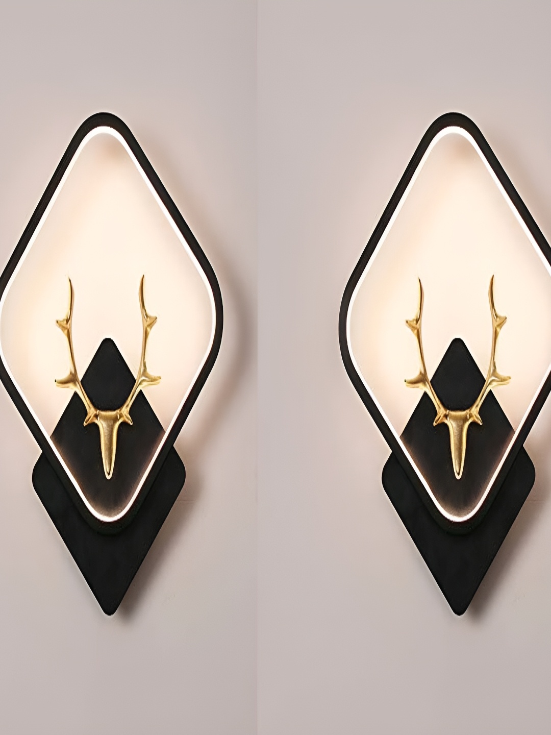 DENICRAAS Black & Gold-Toned 2 Pcs Printed Aluminium Traditional Square Shaped Wall Lamps
DENICRAAS Black & Gold-Toned 2 Pcs Printed Aluminium Traditional Square Shaped Wall Lamps