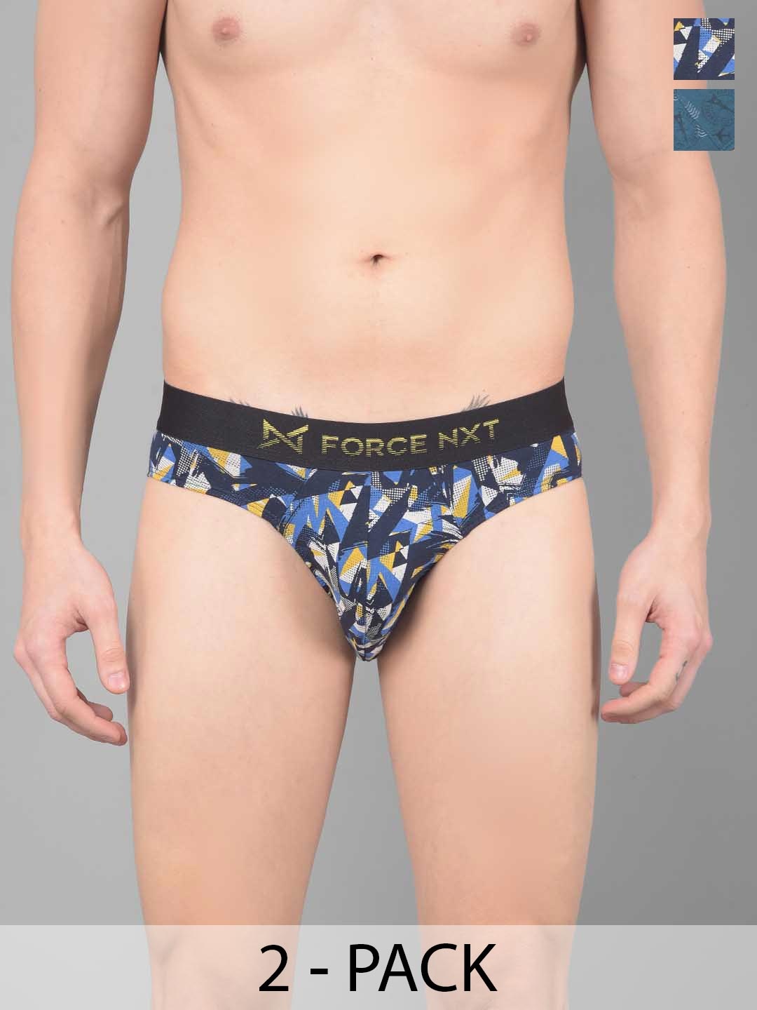 Force NXT Pack of 2 Printed Cotton Ultrasoft Anti Microbial Brief MNFL-35P-P5-1-PO2, Blue
Force NXT Pack of 2 Printed Cotton Ultrasoft Anti Microbial Brief MNFL-35P-P5-1-PO2, Blue