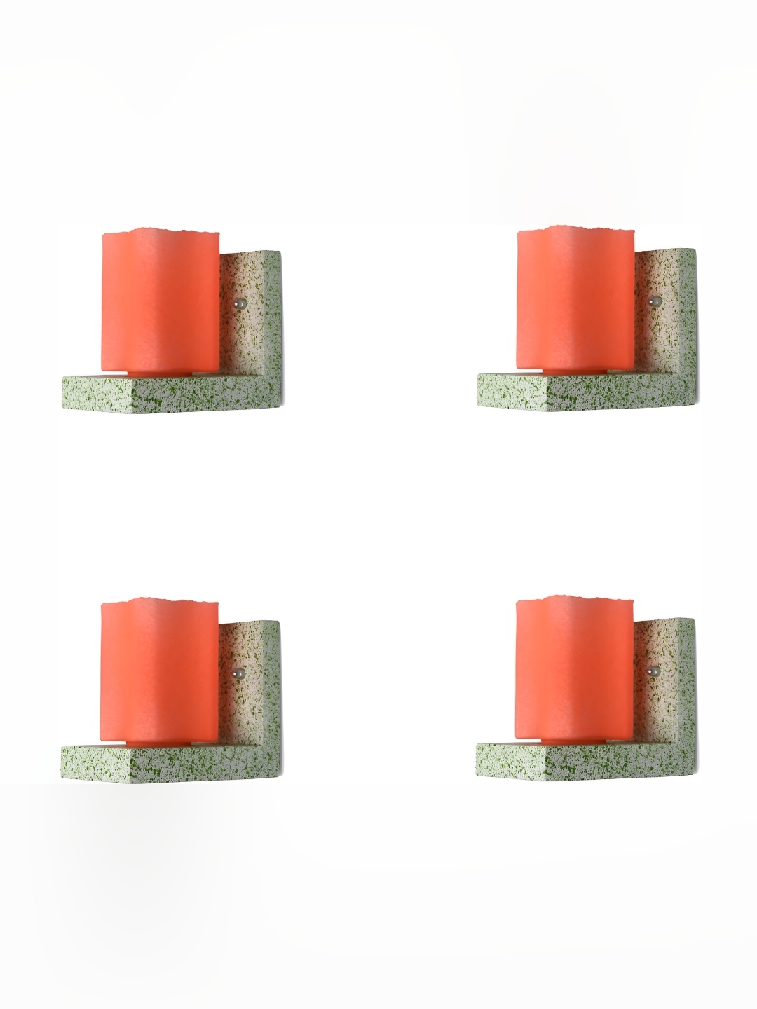 1ST TIME Orange & Green 4 Pieces Glass Contemporary Rectangle Shaped Wall Lamps
1ST TIME Orange & Green 4 Pieces Glass Contemporary Rectangle Shaped Wall Lamps