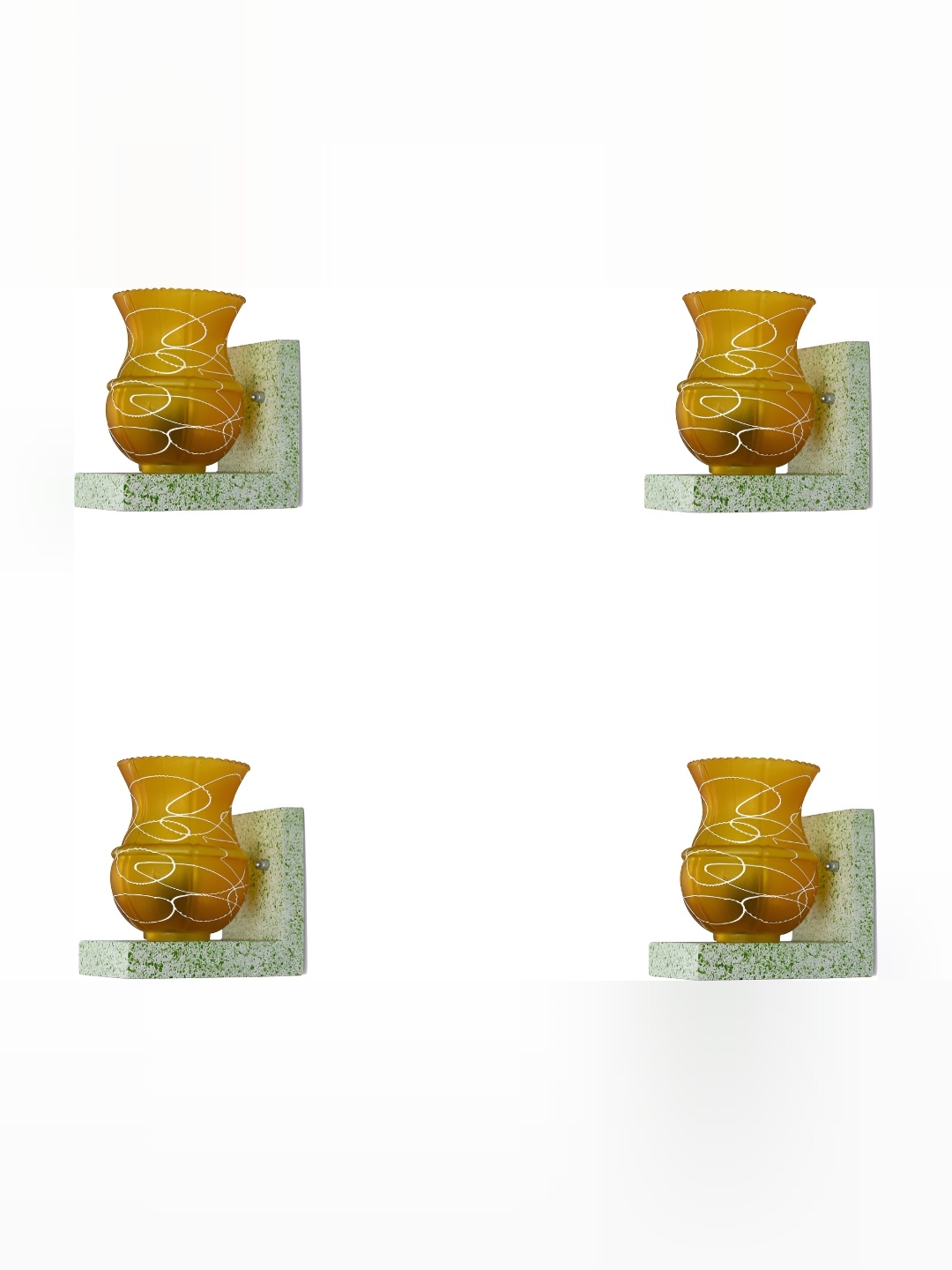1ST TIME Yellow & White 4 pieces Printed Glass Traditional Cylinder Shaped Wall Lamp
1ST TIME Yellow & White 4 pieces Printed Glass Traditional Cylinder Shaped Wall Lamp