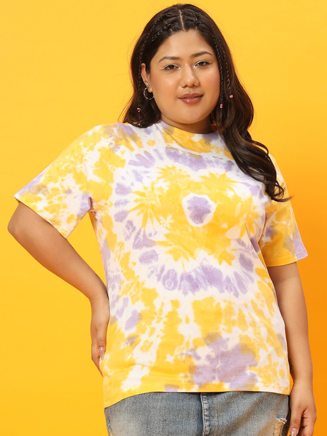 BEYOUND SIZE - THE DRY STATE Plus Size Tie & Dye Printed Round Neck Cotton T-shirt, Yellow
BEYOUND SIZE - THE DRY STATE Plus Size Tie & Dye Printed Round Neck Cotton T-shirt, Yellow