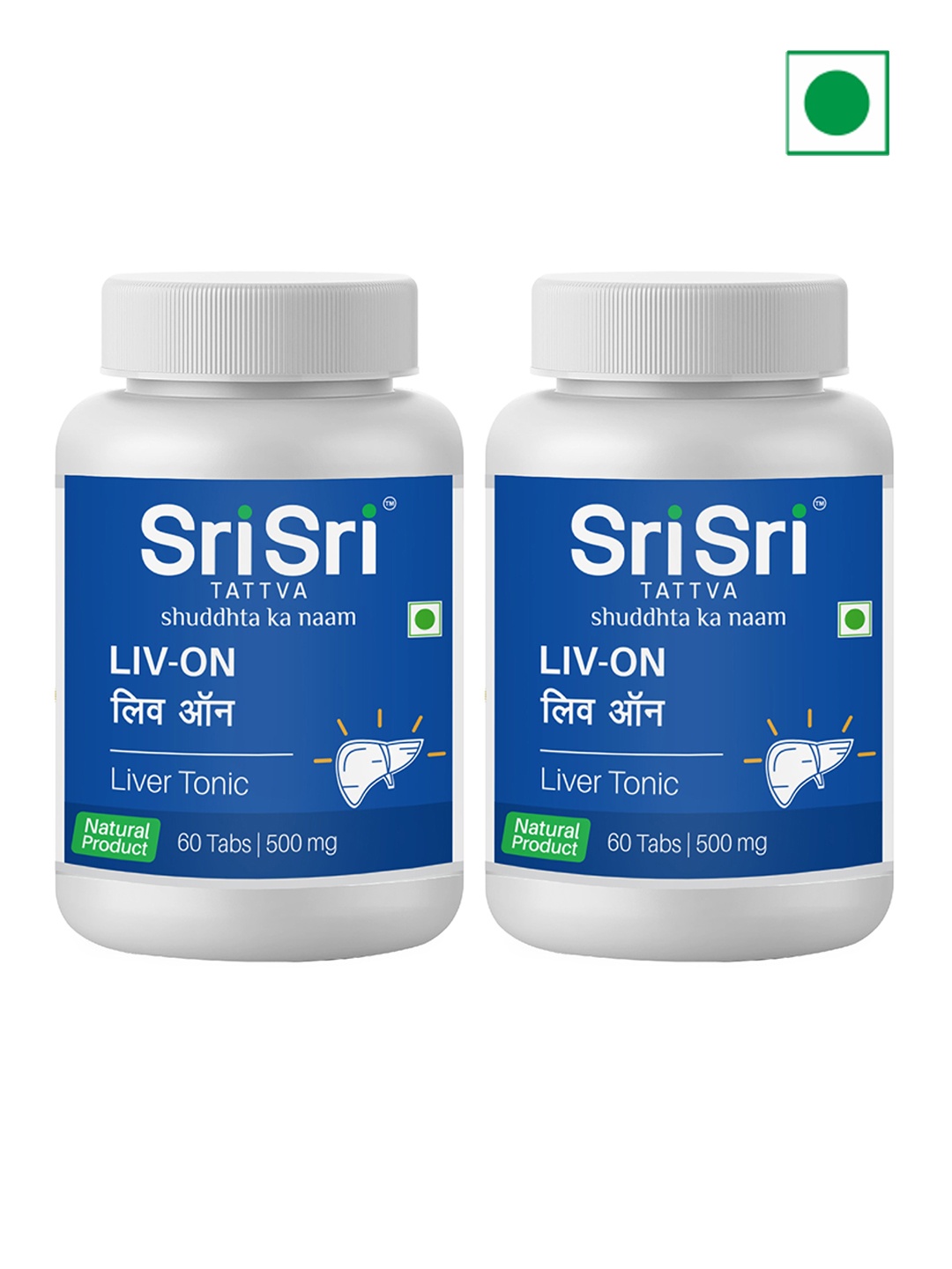 Sri Sri Tattva Set Of 2 Liv-On - Liver Tonic Tablets Impaired Liver - 60 Tablets Each, Blue
Sri Sri Tattva Set Of 2 Liv-On - Liver Tonic Tablets Impaired Liver - 60 Tablets Each, Blue