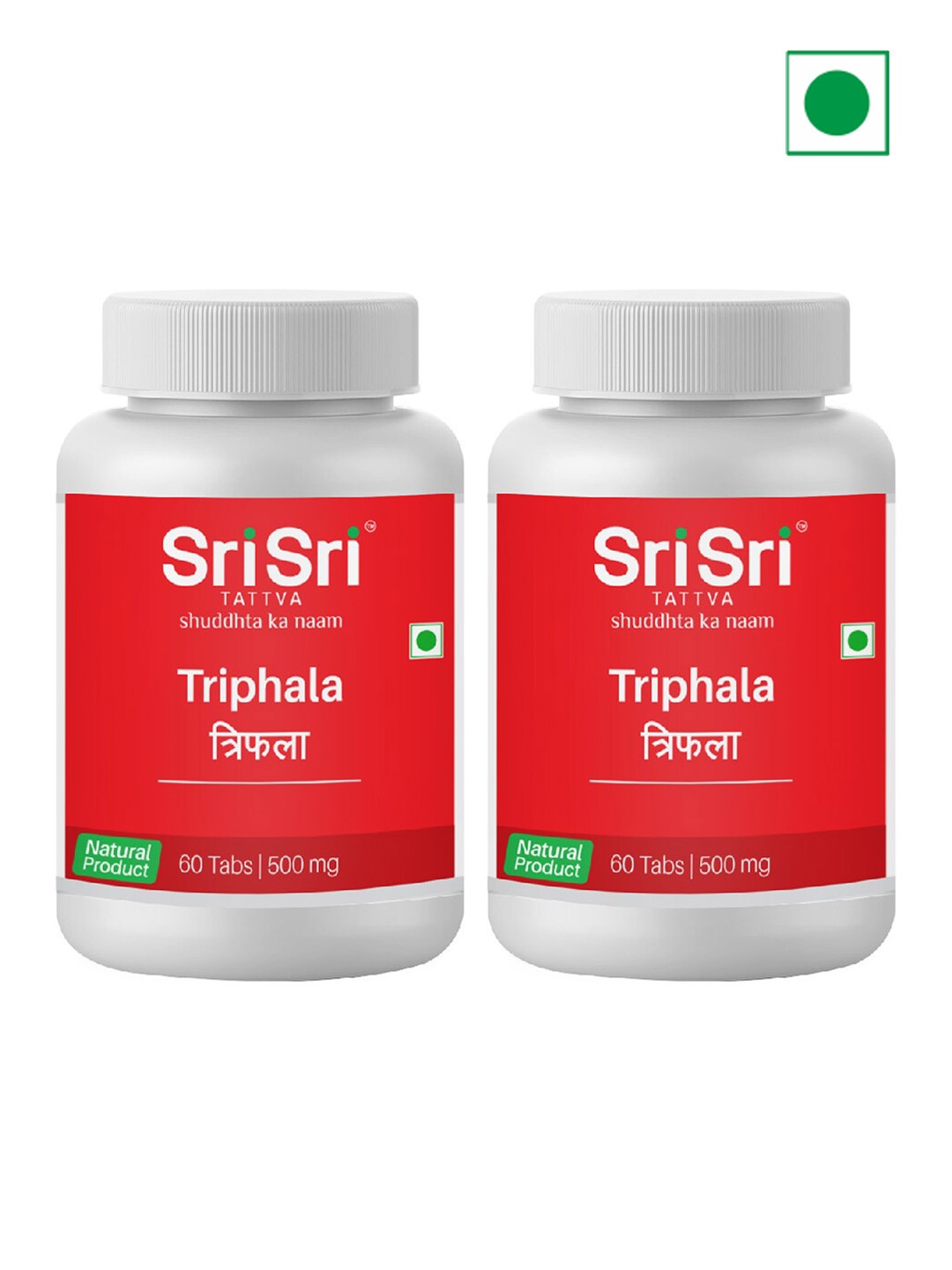 Sri Sri Tattva Set Of 2 Triphala Tablets For Tridosha Balancer - 60 Tablets Each, White
Sri Sri Tattva Set Of 2 Triphala Tablets For Tridosha Balancer - 60 Tablets Each, White