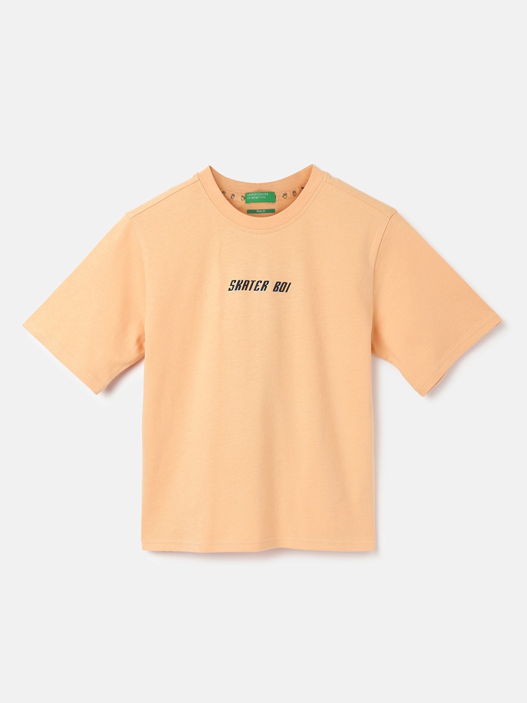 United Colors of Benetton Boys Round Neck Short Sleeves Typography Cotton Boxy T-shirt, Orange
United Colors of Benetton Boys Round Neck Short Sleeves Typography Cotton Boxy T-shirt, Orange