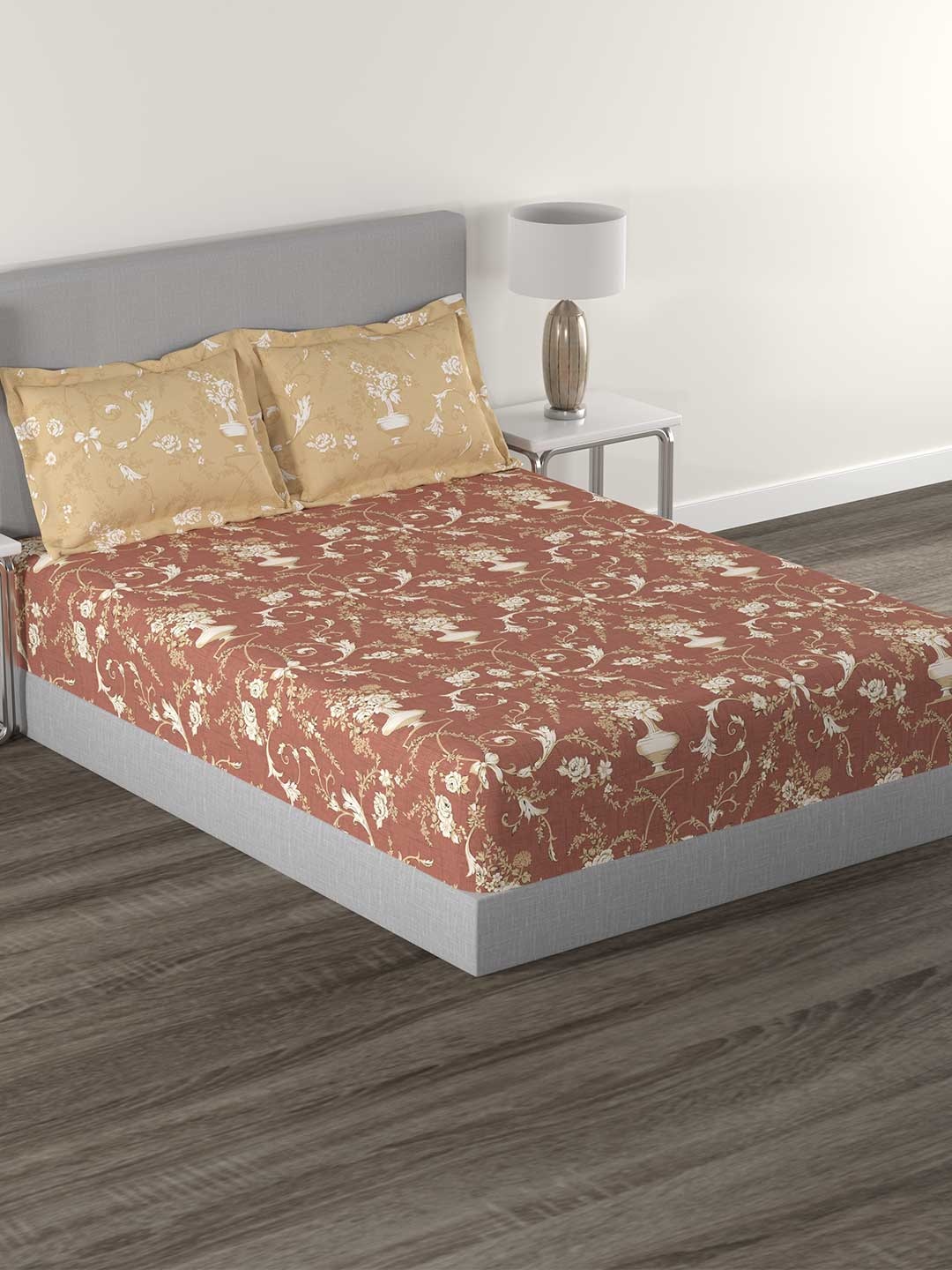 MYTRIDENT Marie Brick Red Flat 144TC King Cotton 1 Bedsheet with 2 Pillow Covers, Yellow
MYTRIDENT Marie Brick Red Flat 144TC King Cotton 1 Bedsheet with 2 Pillow Covers, Yellow