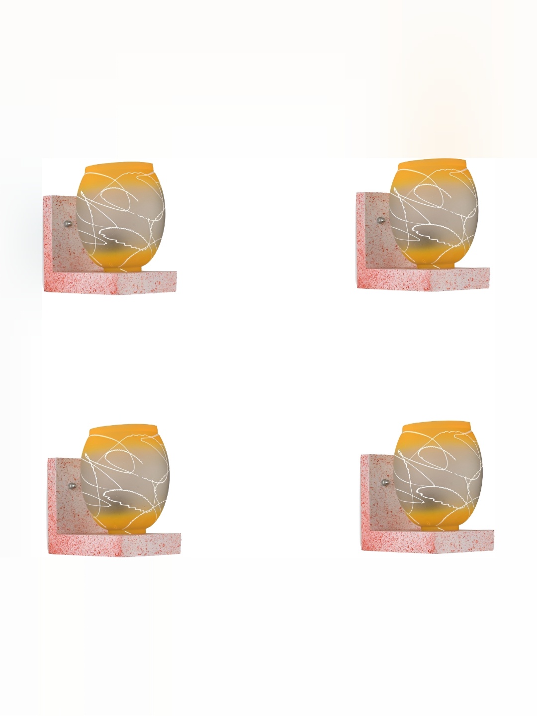 1ST TIME Yellow & White 4 Pieces Printed Glass Cylinder Shaped Contemporary Wall Lamps
1ST TIME Yellow & White 4 Pieces Printed Glass Cylinder Shaped Contemporary Wall Lamps