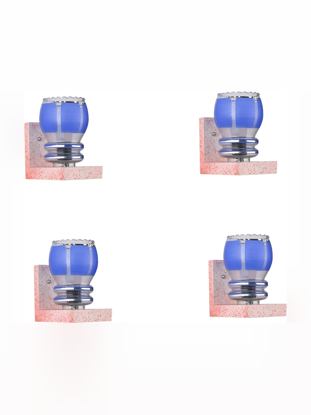 1ST TIME Blue & Transparent 4 Pieces Glass Textured Contemporary Wall Lamps
1ST TIME Blue & Transparent 4 Pieces Glass Textured Contemporary Wall Lamps