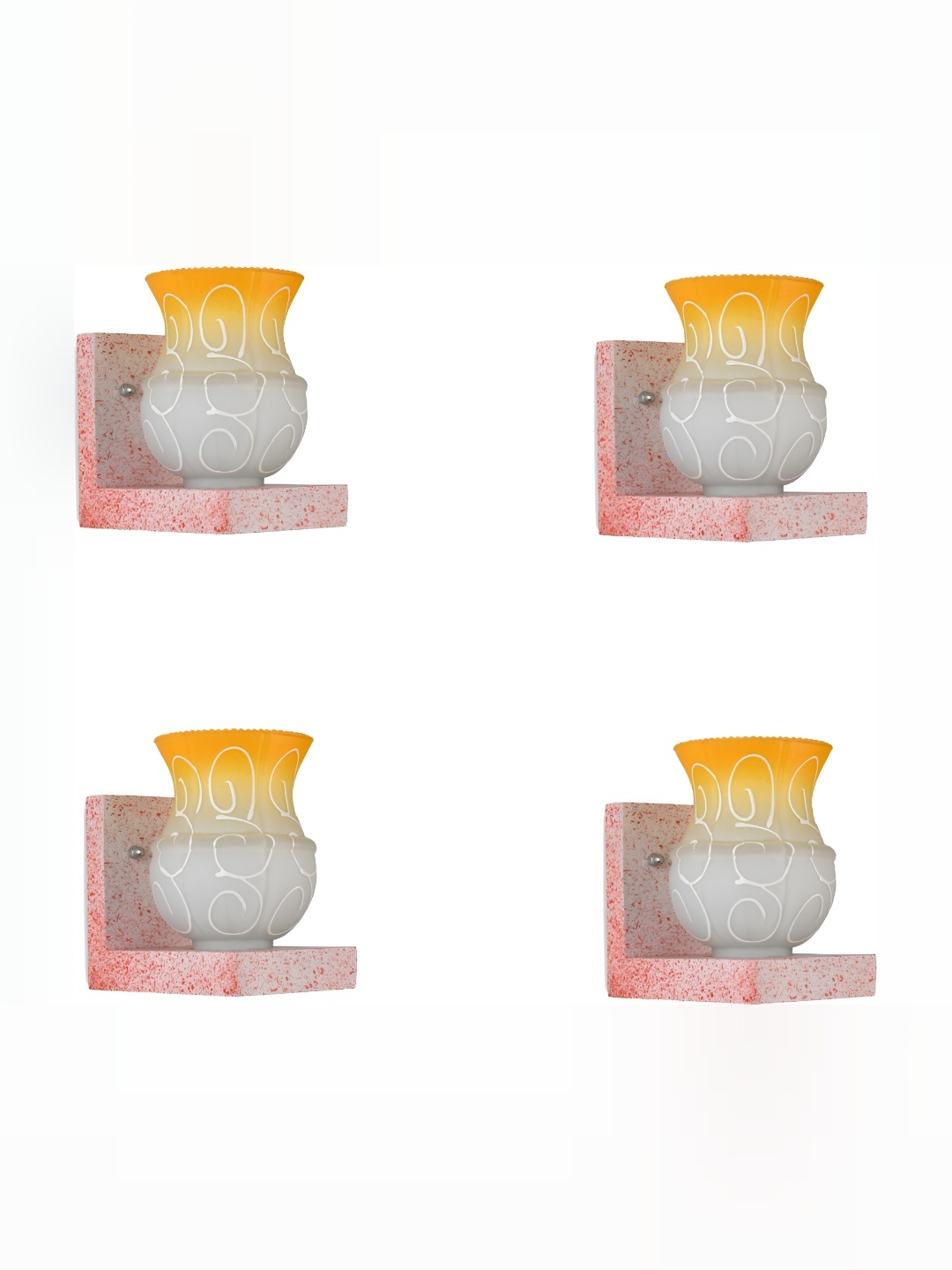 1ST TIME Yellow & White 4 Pieces Printed Glass Contemporary Abstract Shaped Wall Lamps
1ST TIME Yellow & White 4 Pieces Printed Glass Contemporary Abstract Shaped Wall Lamps