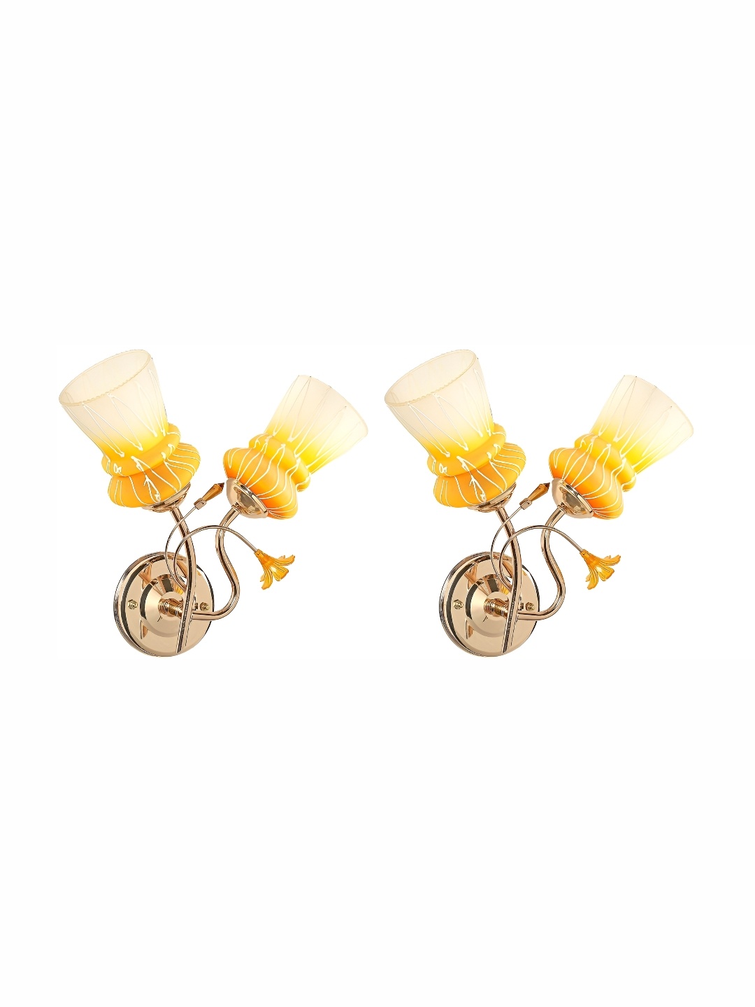 1ST TIME Gold-Toned & Yellow 2 Pieces Printed Glass Traditional Bell Shaped Wall Lamps
1ST TIME Gold-Toned & Yellow 2 Pieces Printed Glass Traditional Bell Shaped Wall Lamps