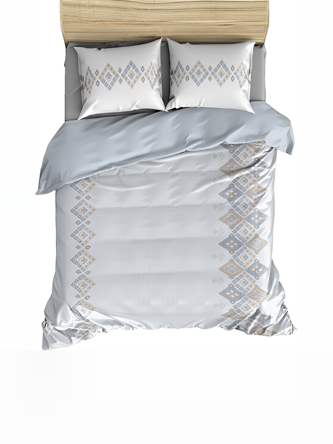 borato Grey & Brown Geometric Pieces Cotton 300 TC King Bedsheet with 2 Pillow Covers
borato Grey & Brown Geometric Pieces Cotton 300 TC King Bedsheet with 2 Pillow Covers