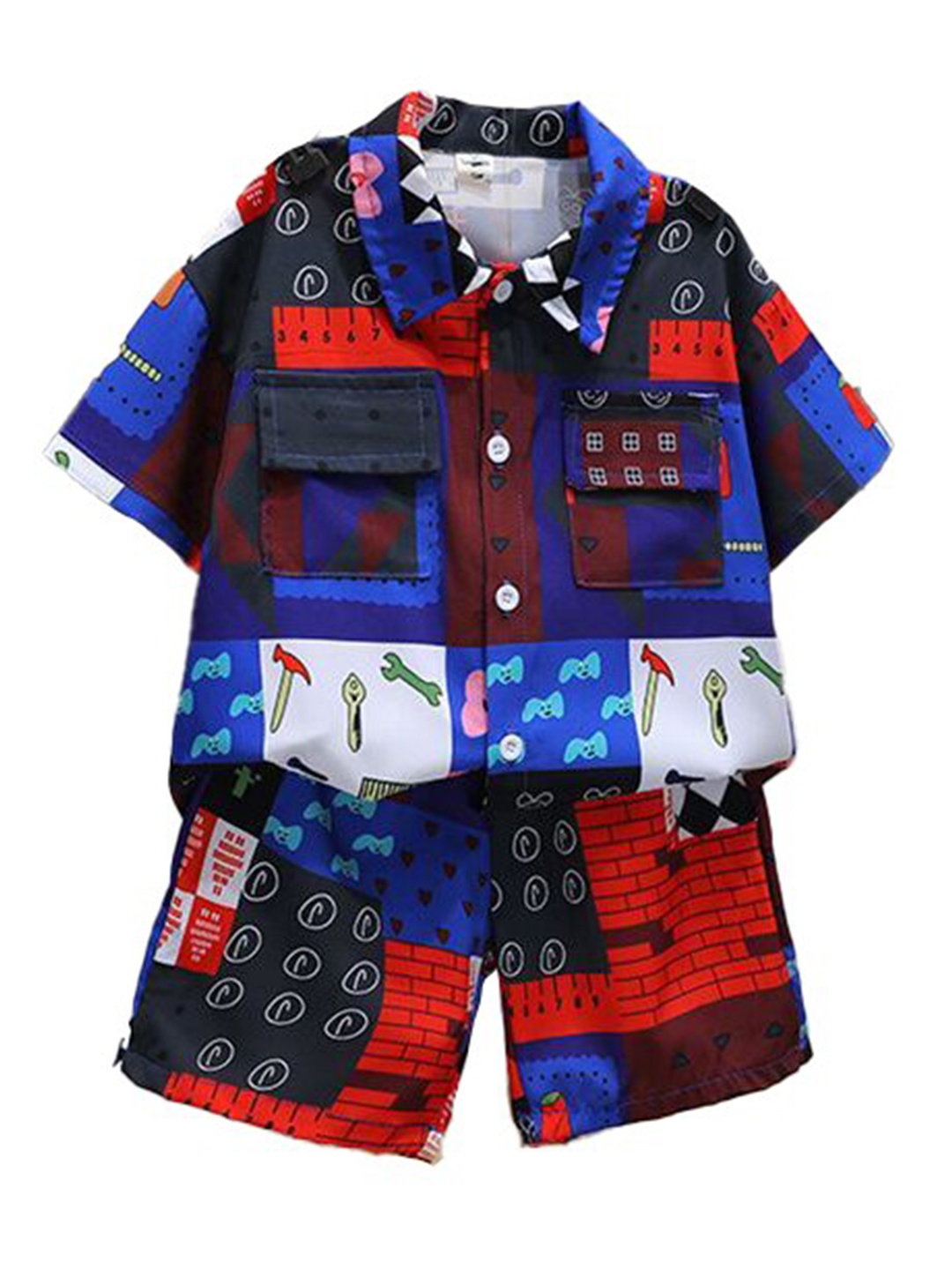 StyleCast x Revolte Boys Shirt Collar Short Sleeves Printed T-shirt with Shorts, Blue
StyleCast x Revolte Boys Shirt Collar Short Sleeves Printed T-shirt with Shorts, Blue