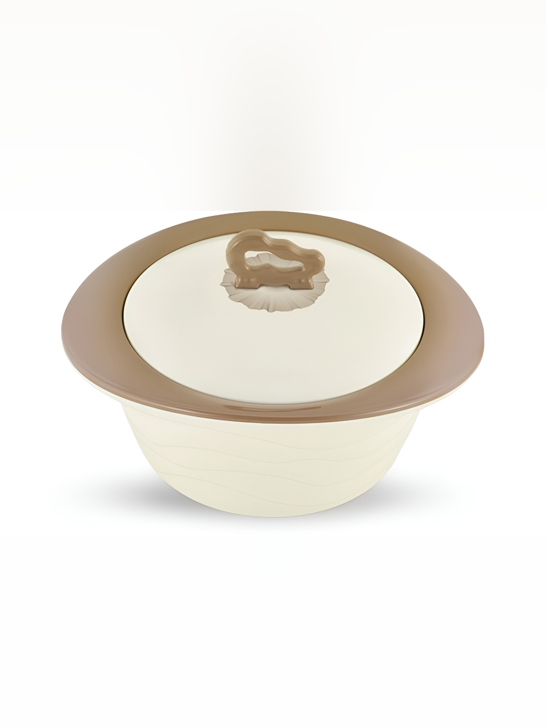 Trueware White & Brown Dishwasher Safe Casserole 2l
