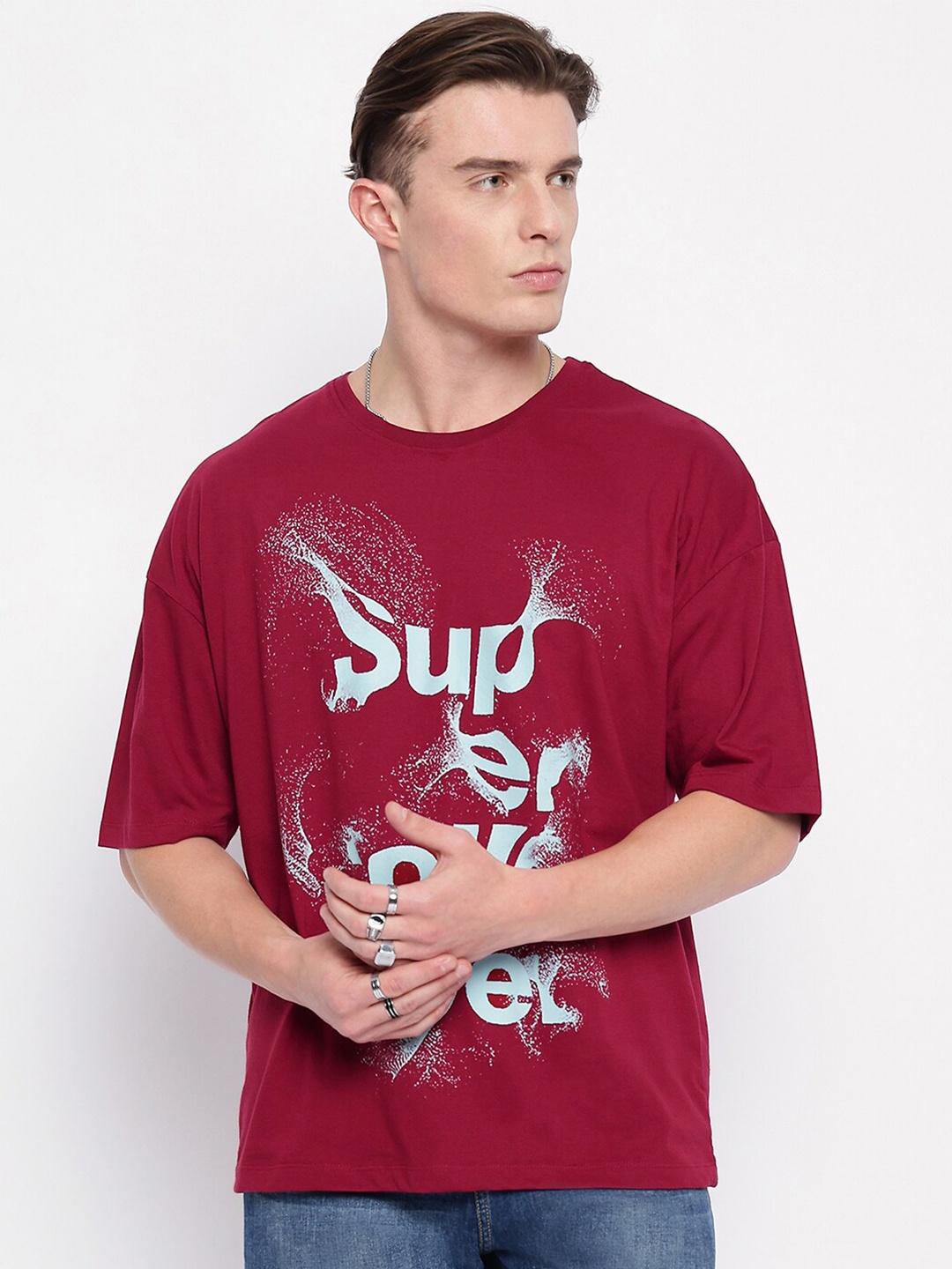 Wear Your Mind Typography Printed Drop-Shoulder Sleeves Cotton Oversized T-shirt, Maroon
Wear Your Mind Typography Printed Drop-Shoulder Sleeves Cotton Oversized T-shirt, Maroon