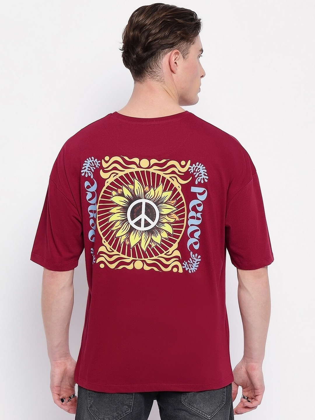 Wear Your Mind Graphic Printed Drop-Shoulder Sleeves Cotton Oversized T-shirt, Maroon
Wear Your Mind Graphic Printed Drop-Shoulder Sleeves Cotton Oversized T-shirt, Maroon
