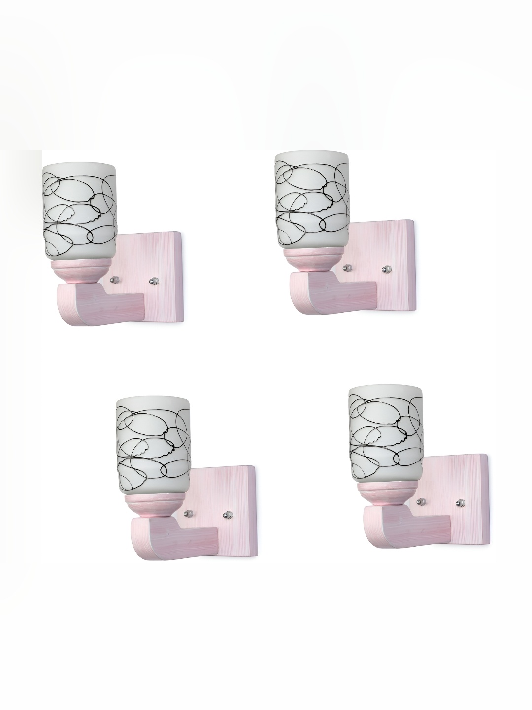 1ST TIME White & Black 4 Pieces Printed Glass Traditional Cylinder Shaped Wall Lamps
1ST TIME White & Black 4 Pieces Printed Glass Traditional Cylinder Shaped Wall Lamps