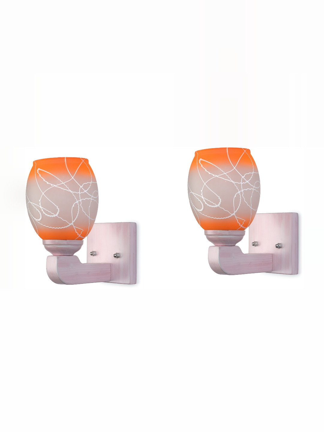 1ST TIME White & Orange 2Pcs Printed Glass Traditional Abstract Shaped Shaped Wall Lamps
1ST TIME White & Orange 2Pcs Printed Glass Traditional Abstract Shaped Shaped Wall Lamps