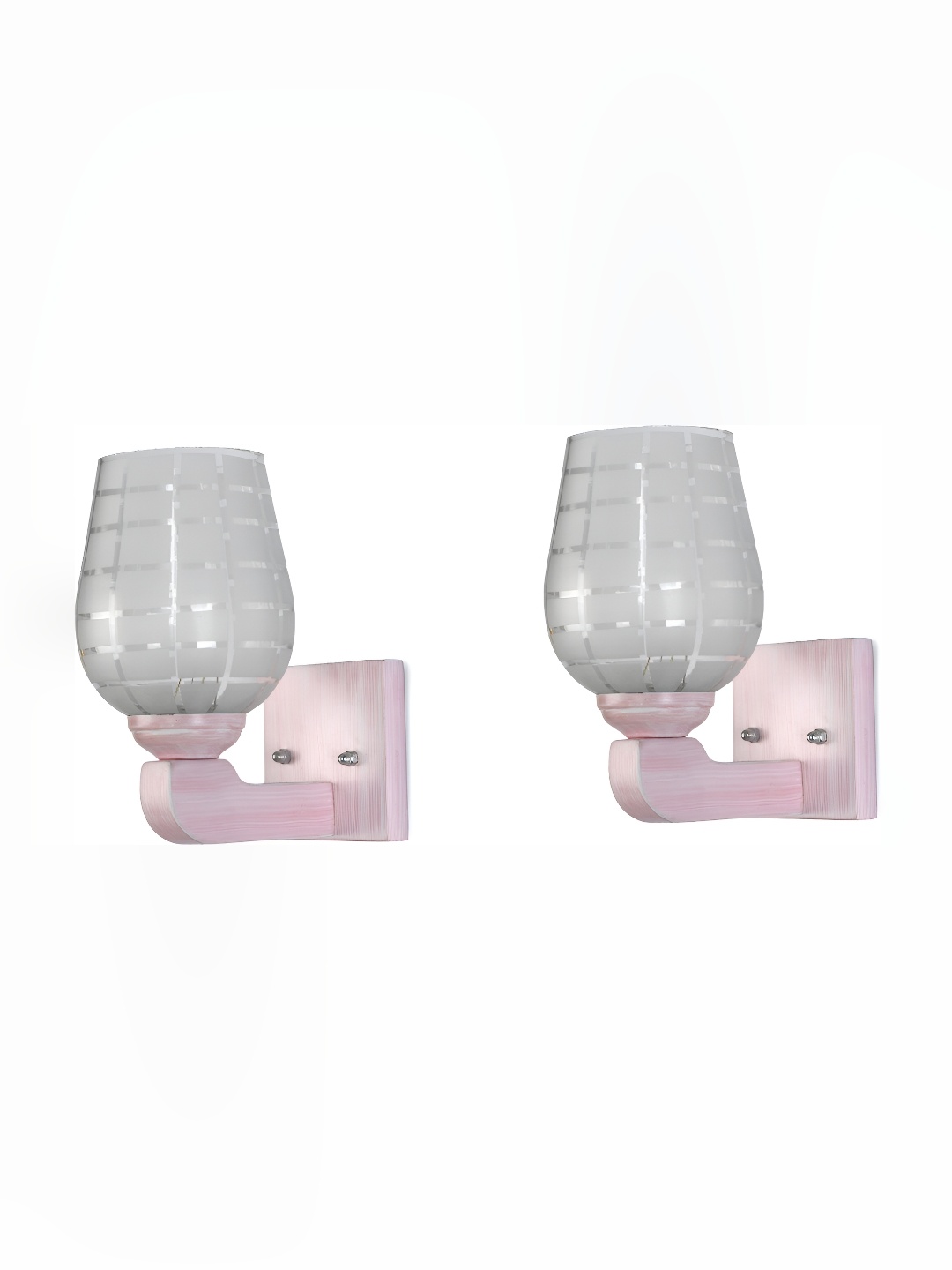 1ST TIME Silver-Toned 2 Pieces Textured Glass Traditional Cylinder Shaped Wall Lamps
1ST TIME Silver-Toned 2 Pieces Textured Glass Traditional Cylinder Shaped Wall Lamps