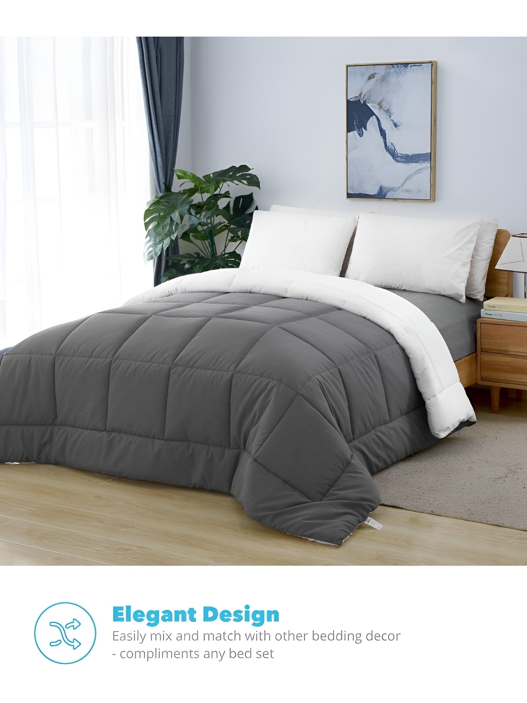 RF RELAXFEEL Grey & White Geometric Cotton Heavy Winter 233 GSM Double Bed Comforter
RF RELAXFEEL Grey & White Geometric Cotton Heavy Winter 233 GSM Double Bed Comforter