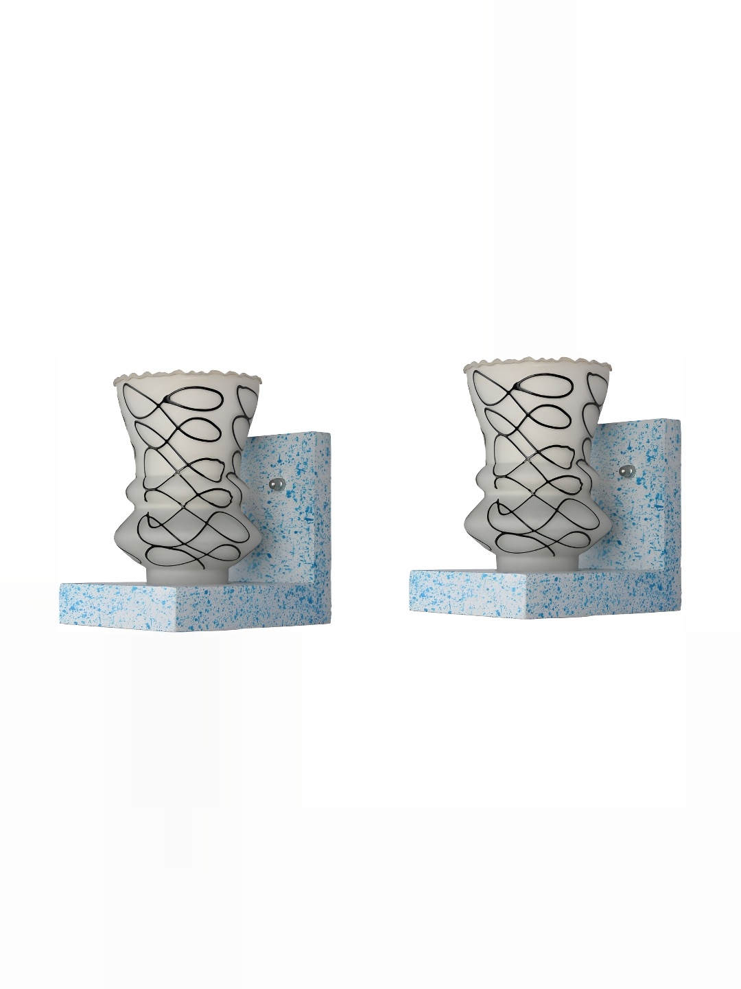 1ST TIME Black & White 2 Pieces Printed Glass Abstract Shaped Contemporary Wall Lamps
1ST TIME Black & White 2 Pieces Printed Glass Abstract Shaped Contemporary Wall Lamps