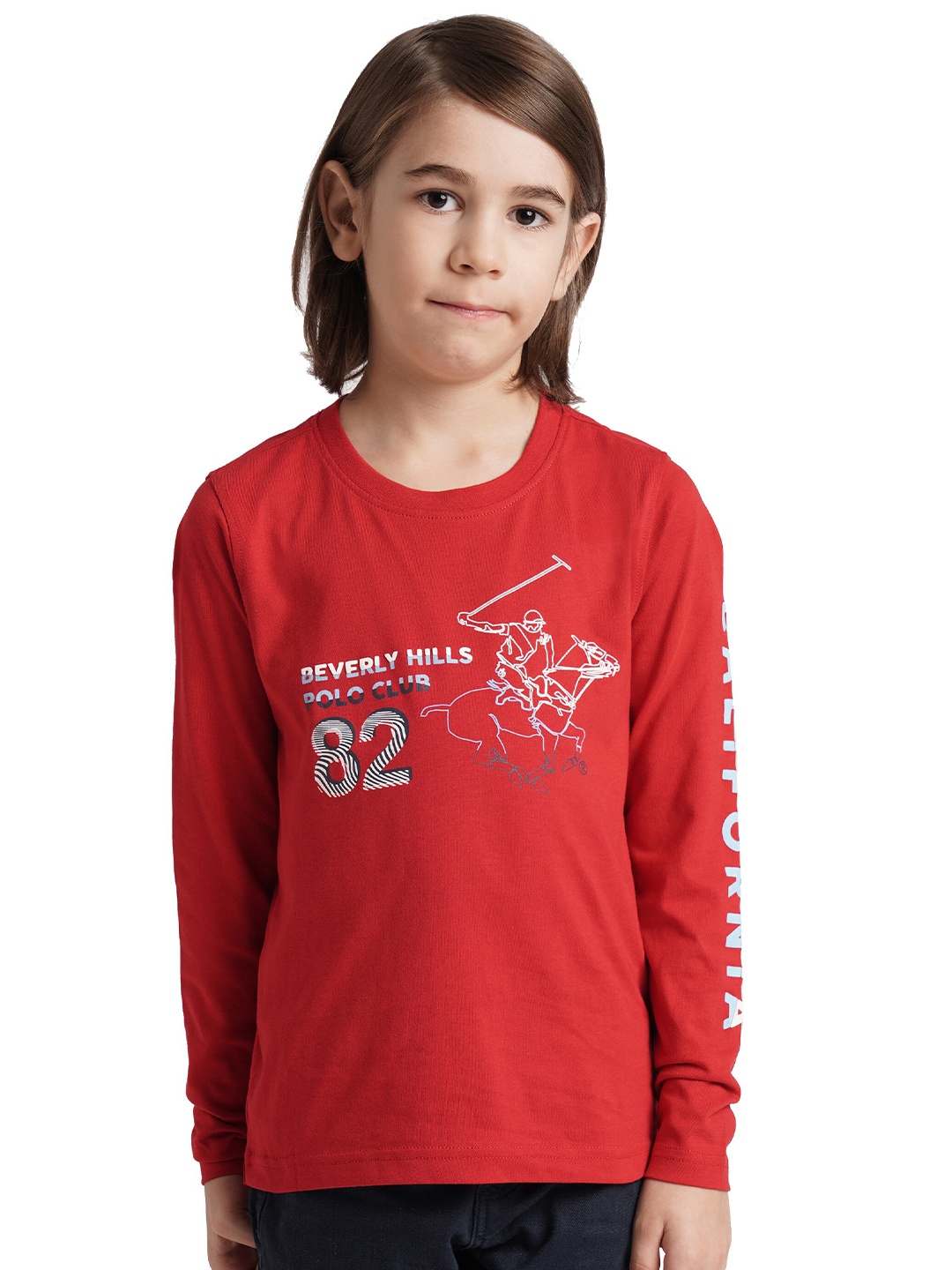 Beverly Hills Polo Club Boys Typography Printed Round Neck Pure Cotton T-shirt, Red
Beverly Hills Polo Club Boys Typography Printed Round Neck Pure Cotton T-shirt, Red