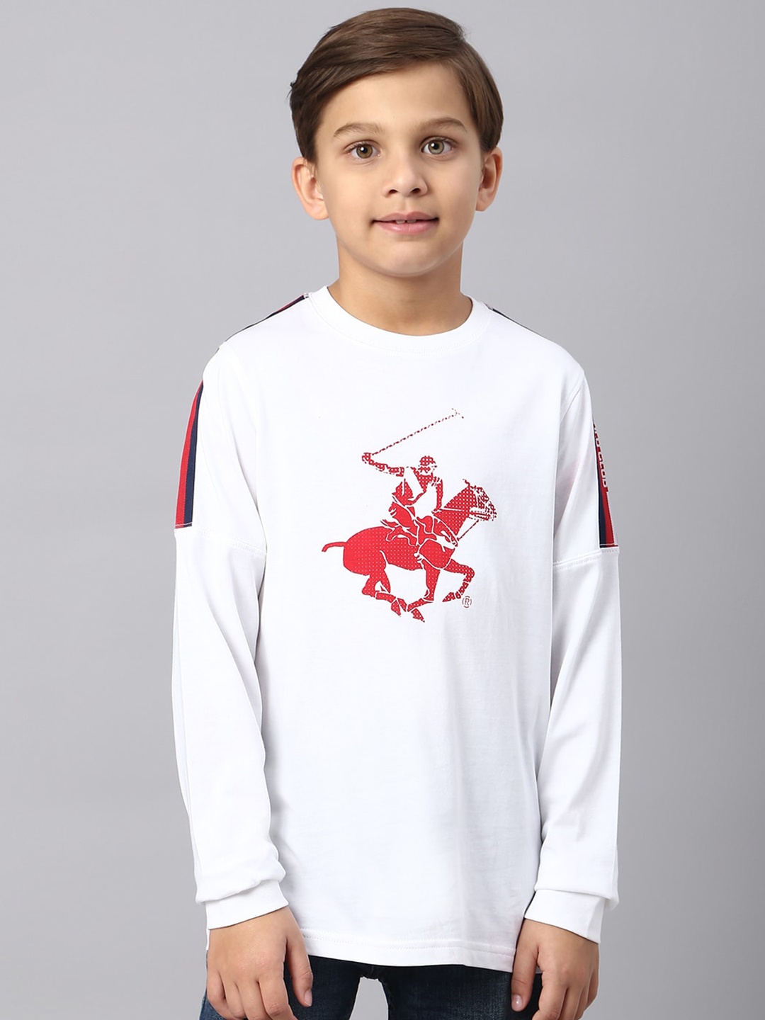 Beverly Hills Polo Club Boys Graphic Printed Round Neck Pure Cotton T-shirt, White
Beverly Hills Polo Club Boys Graphic Printed Round Neck Pure Cotton T-shirt, White