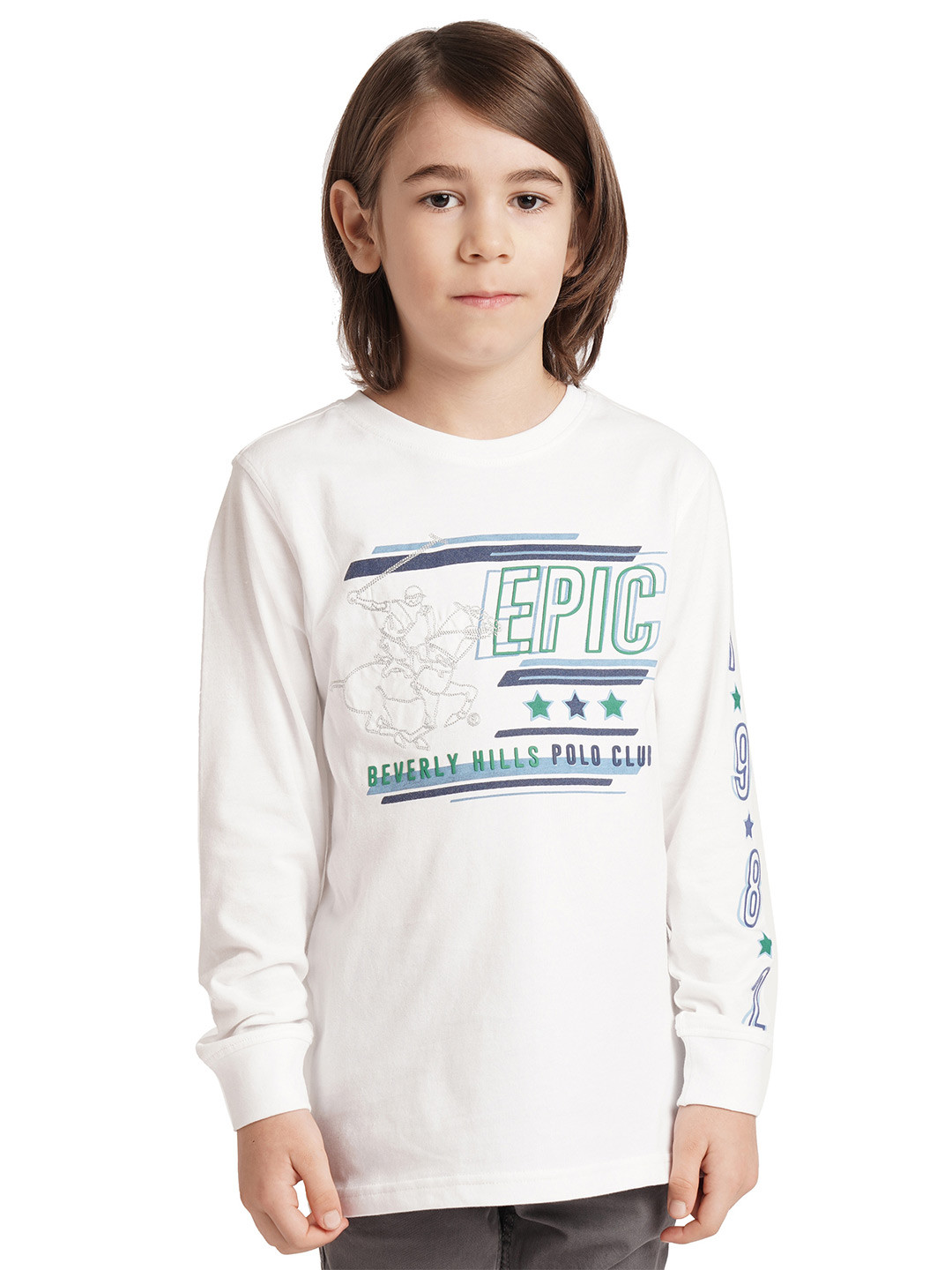 Beverly Hills Polo Club Boys Graphic Printed Pure Cotton Pockets Casual T-shirt, White
Beverly Hills Polo Club Boys Graphic Printed Pure Cotton Pockets Casual T-shirt, White