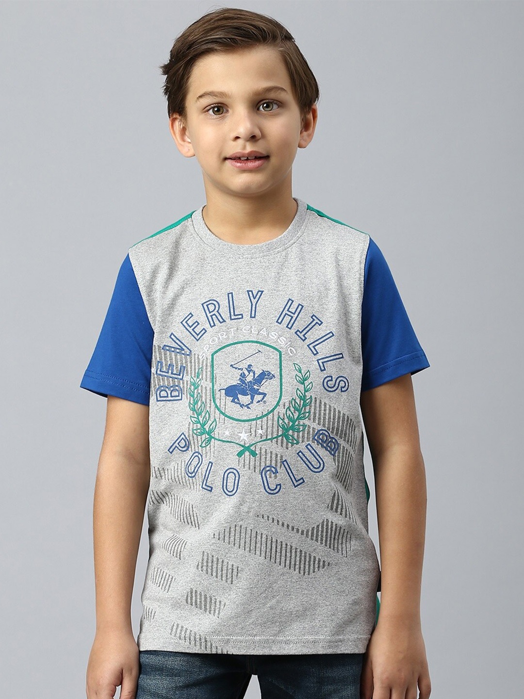 Beverly Hills Polo Club Boys Typography Printed Round Neck Pure Cotton T-shirt, Grey
Beverly Hills Polo Club Boys Typography Printed Round Neck Pure Cotton T-shirt, Grey