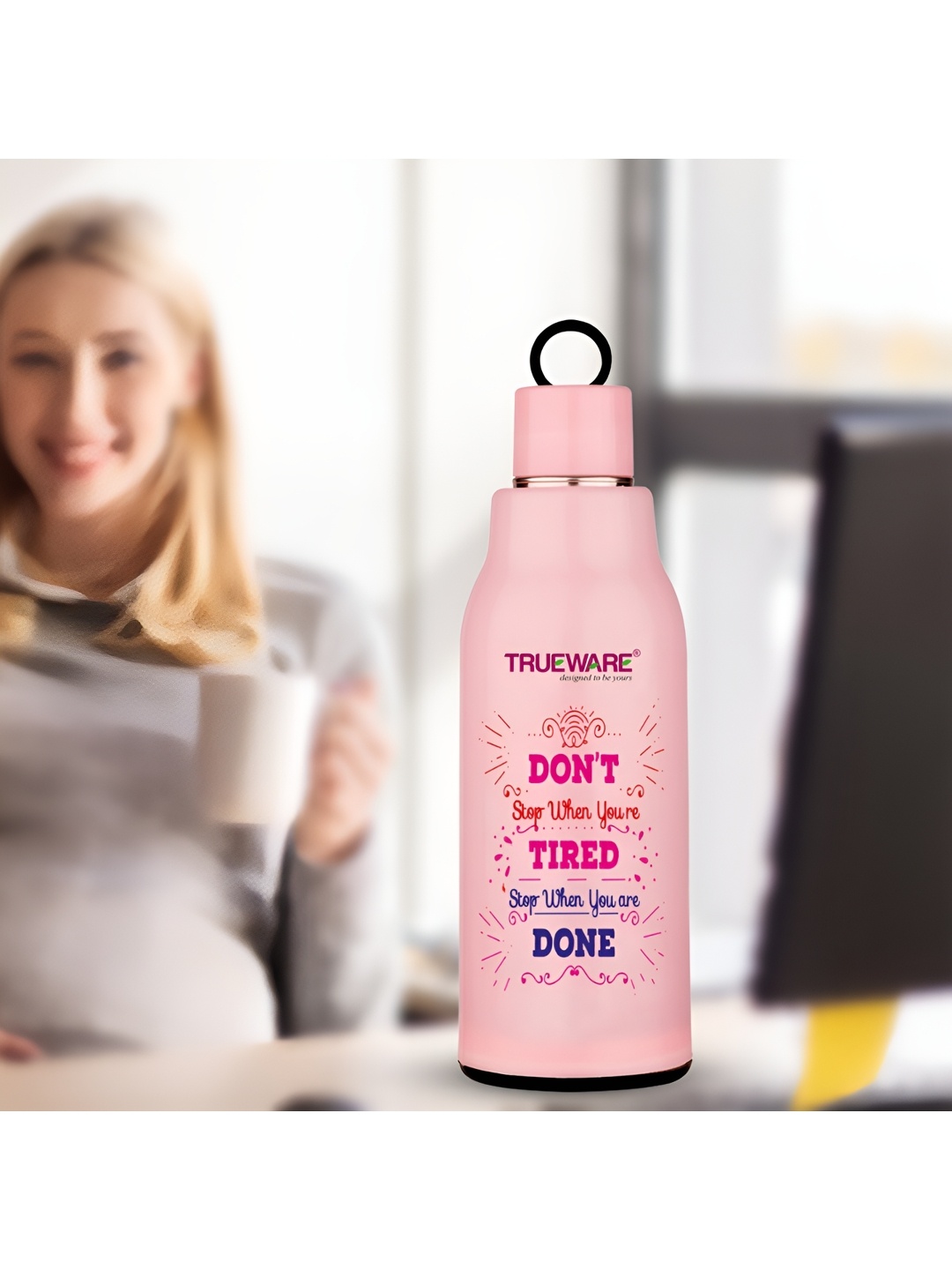 Trueware Pink & Peach Coloured Typography Printed Stainless Steel Water Bottle 700 ml
Trueware Pink & Peach Coloured Typography Printed Stainless Steel Water Bottle 700 ml