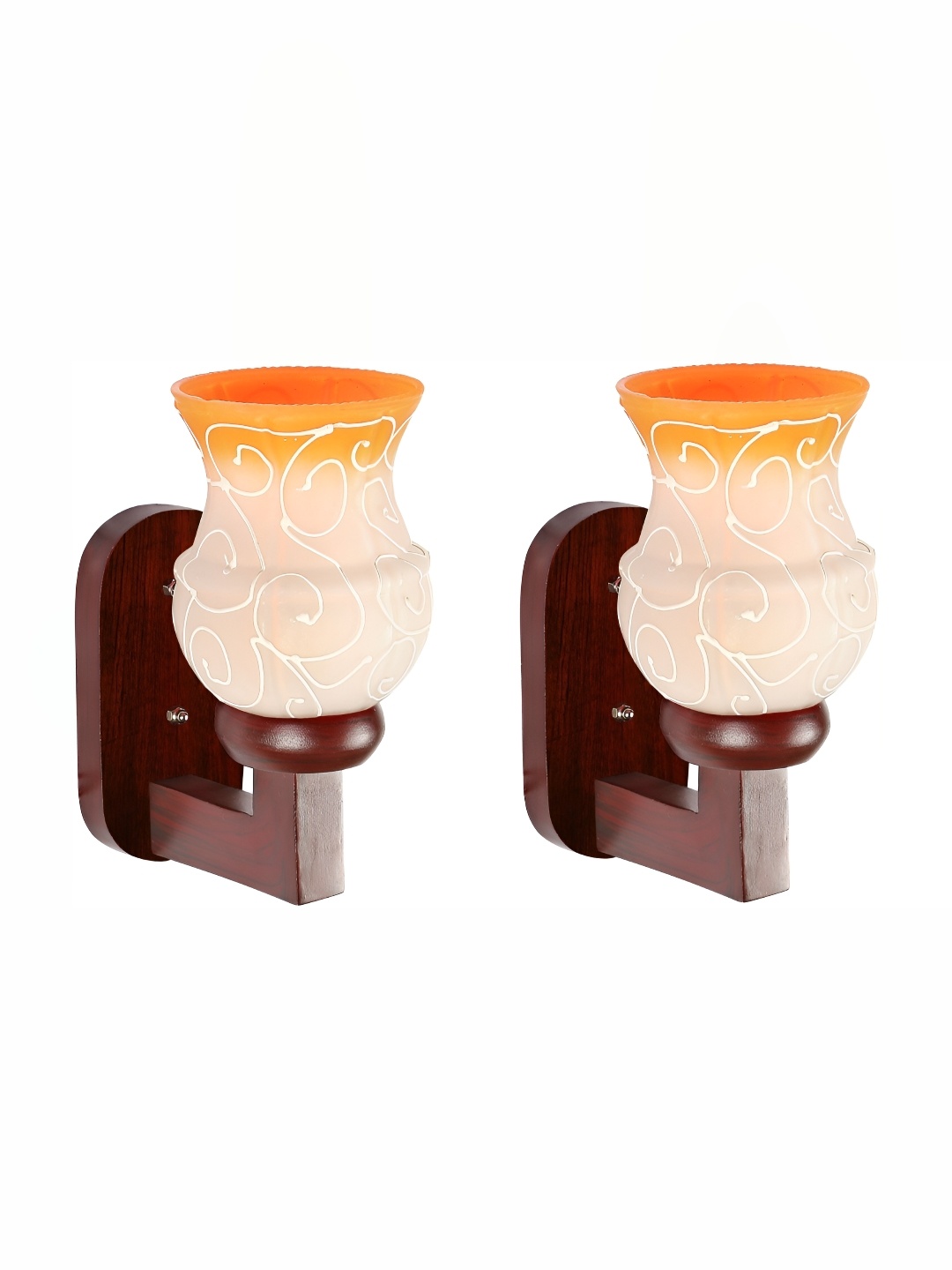 1ST TIME Brown & Peach-Coloured Printed Glass Traditional Abstract Shaped Shaped Wall Lamp
1ST TIME Brown & Peach-Coloured Printed Glass Traditional Abstract Shaped Shaped Wall Lamp