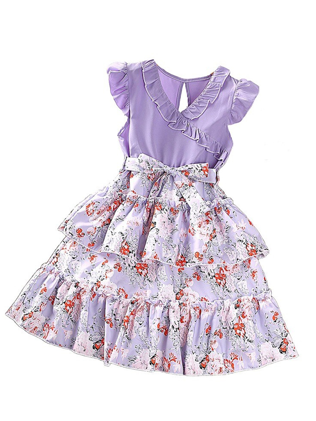 StyleCast x Revolte Girls Purple & White Floral Printed Layered Fit & Flare Dress
StyleCast x Revolte Girls Purple & White Floral Printed Layered Fit & Flare Dress
