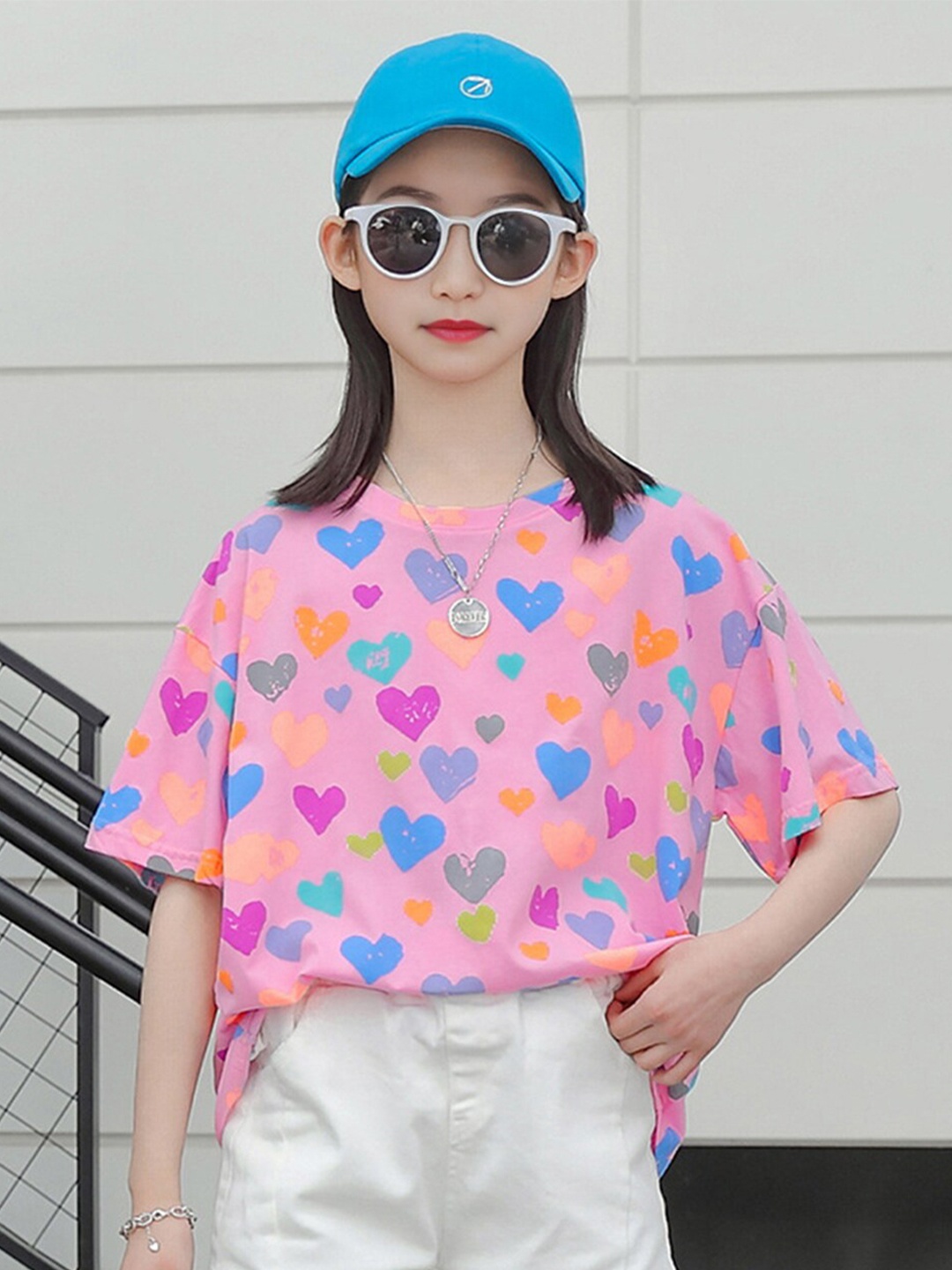 INCLUD Girls Conversational Printed Drop-Shoulder Sleeves Oversized Cotton T-shirt, Pink
INCLUD Girls Conversational Printed Drop-Shoulder Sleeves Oversized Cotton T-shirt, Pink