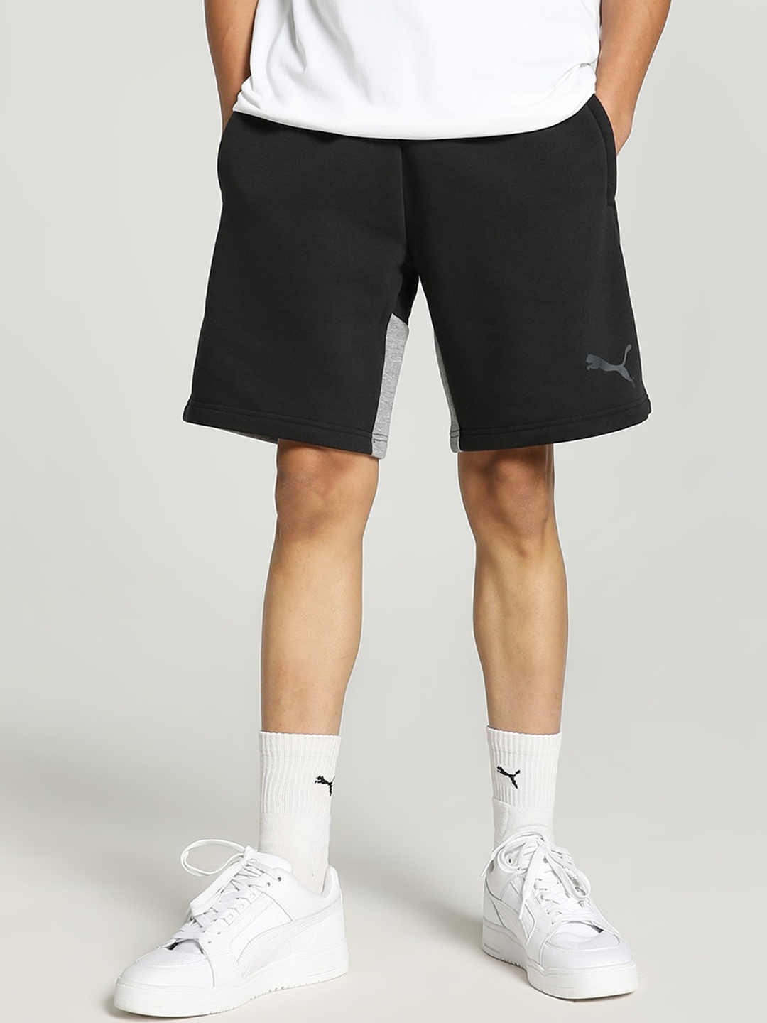 Puma Men Teamcup Casuals Cotton Football Shorts, Black