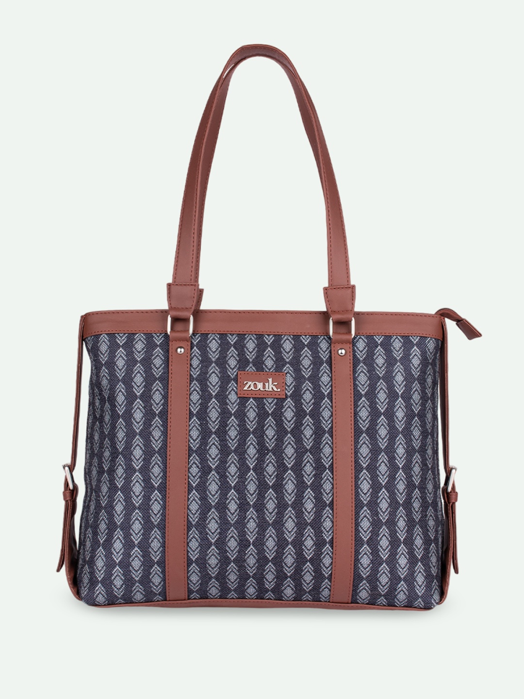ZOUK Hyderabad Ikat Printed Structured Vegan Leather Shoulder Bag Up to 16 inch, Blue
ZOUK Hyderabad Ikat Printed Structured Vegan Leather Shoulder Bag Up to 16 inch, Blue
