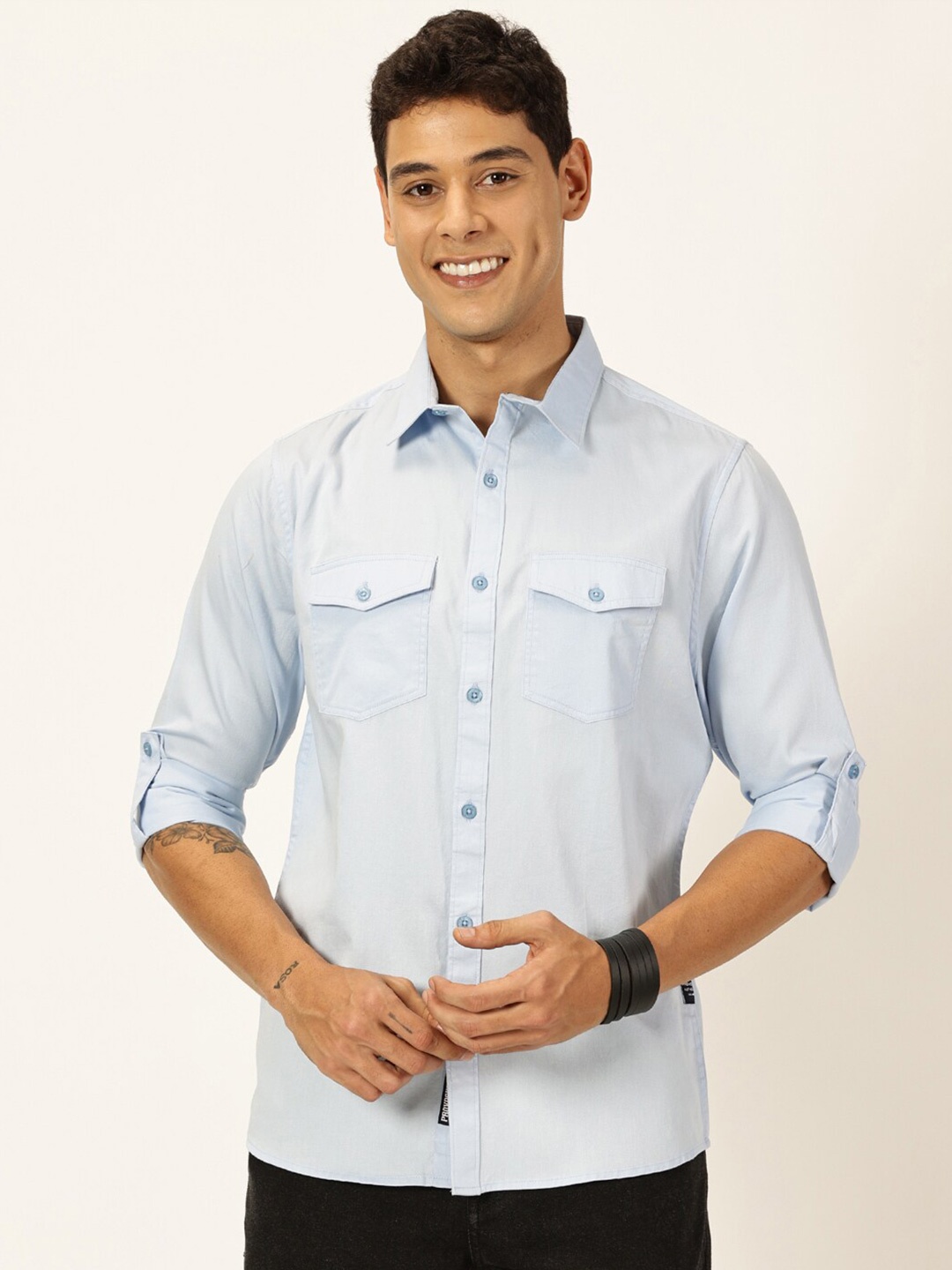 Provogue Premium Slim Fit Spread Collar Roll Up Sleeves Pure Cotton Casual Shirt, Blue
Provogue Premium Slim Fit Spread Collar Roll Up Sleeves Pure Cotton Casual Shirt, Blue