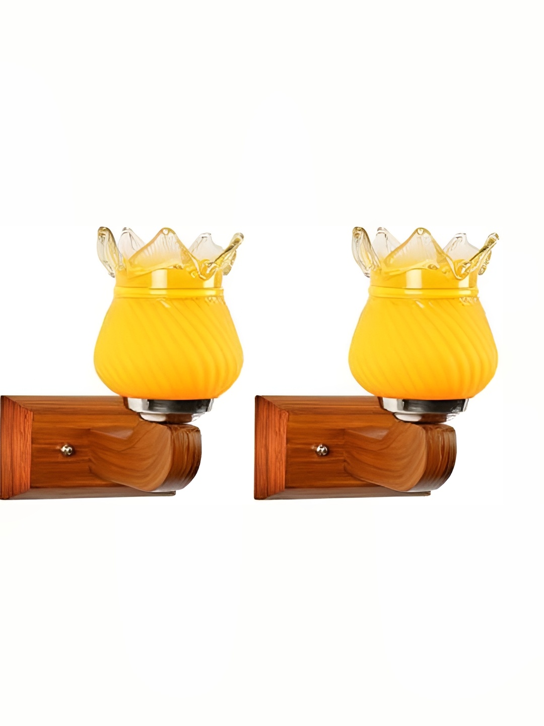 1ST TIME Yellow & Transparent 2 Pcs Textured Glass Contemporary Abstract Shaped Wall Lamps
1ST TIME Yellow & Transparent 2 Pcs Textured Glass Contemporary Abstract Shaped Wall Lamps