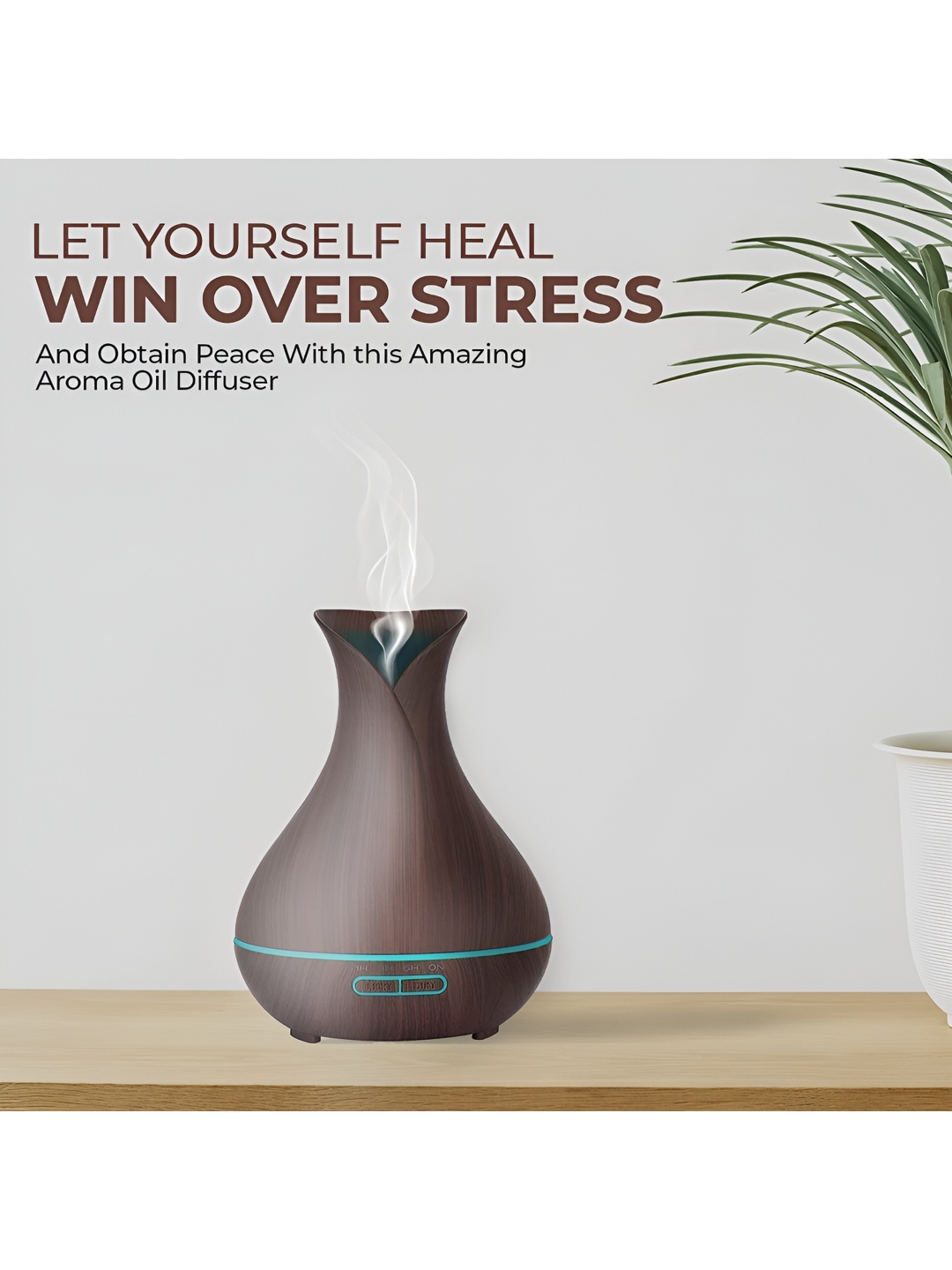 Sleepsia Brown Electric Oil Humidifier Aroma Diffuser