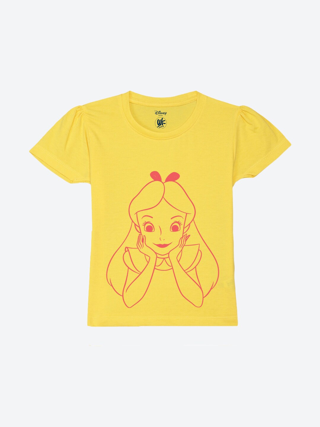 YK Disney Girls Disney Princess Graphic Printed Puffed Sleeves Pure Cotton T-shirt, Yellow
YK Disney Girls Disney Princess Graphic Printed Puffed Sleeves Pure Cotton T-shirt, Yellow
