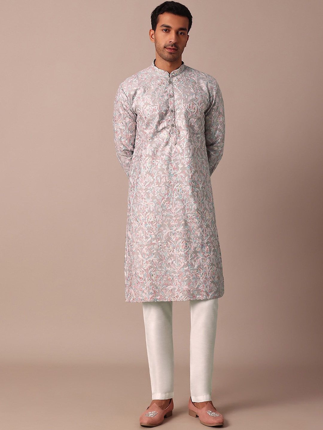 KALKI Fashion Ethnic Motifs Embroidered Regular Thread Work Kurta with Trouser, Grey
KALKI Fashion Ethnic Motifs Embroidered Regular Thread Work Kurta with Trouser, Grey