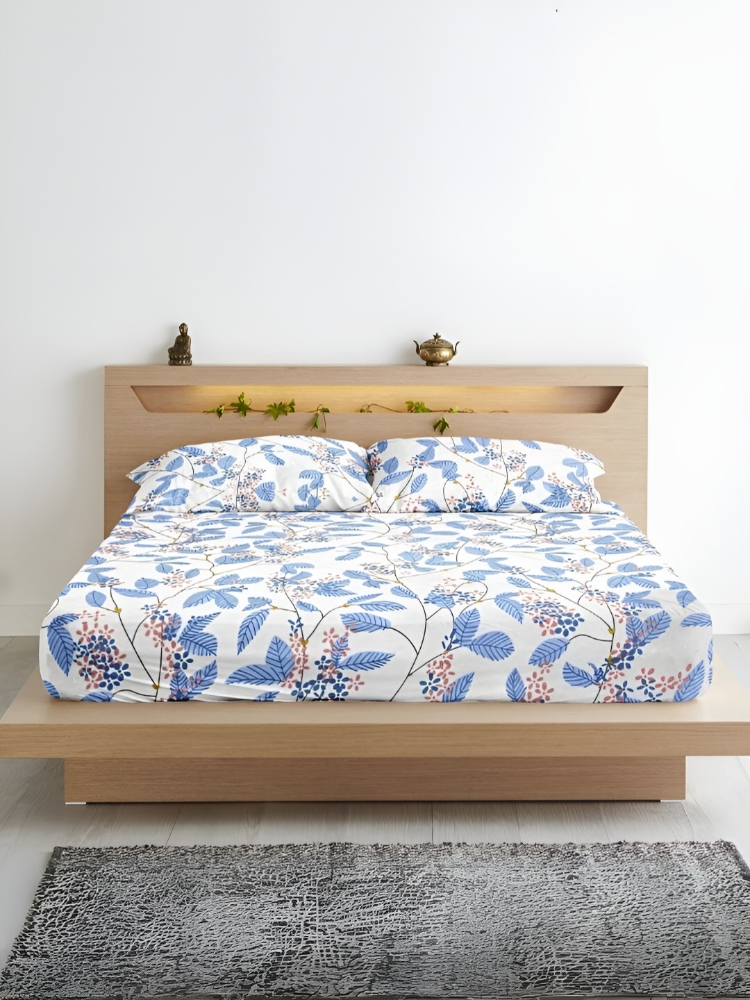 Aurave Blue & Black Floral Microfiber 210 TC Fitted Queen Bedsheet With 2 Pillow Covers
Aurave Blue & Black Floral Microfiber 210 TC Fitted Queen Bedsheet With 2 Pillow Covers