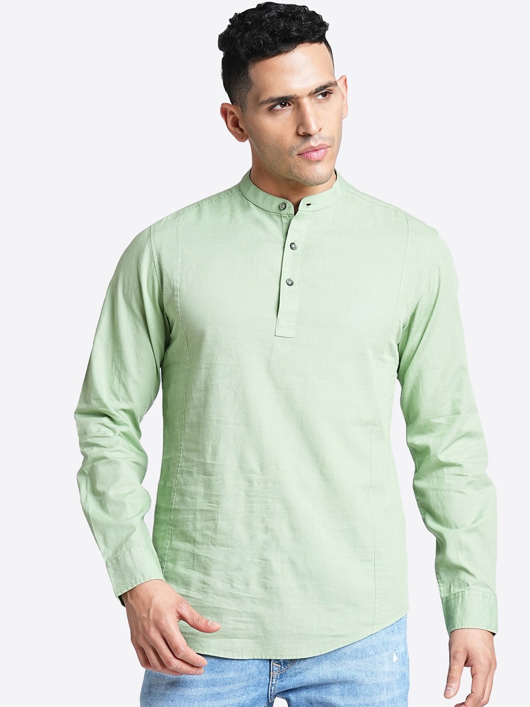 Blue Buddha Thread Work Cotton Mandarin Collar Long Sleeves Straight Kurta
Blue Buddha Thread Work Cotton Mandarin Collar Long Sleeves Straight Kurta
