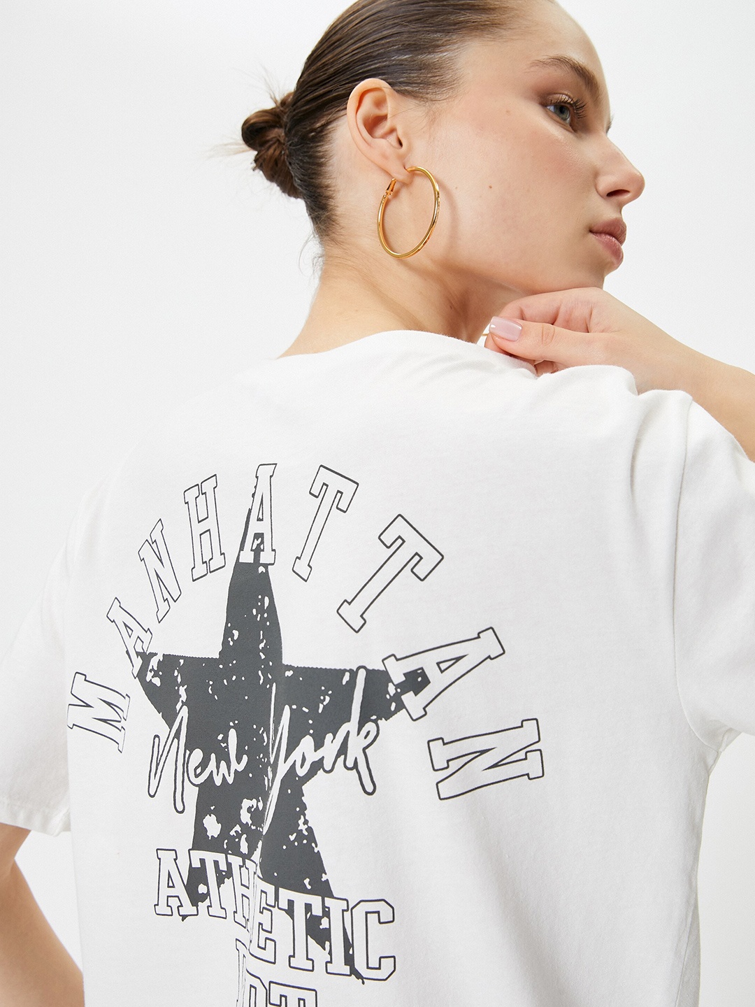 Koton Graphic Printed Drop Shoulder Sleeves Pure Cotton Relaxed Fit T-shirt, White
Koton Graphic Printed Drop Shoulder Sleeves Pure Cotton Relaxed Fit T-shirt, White