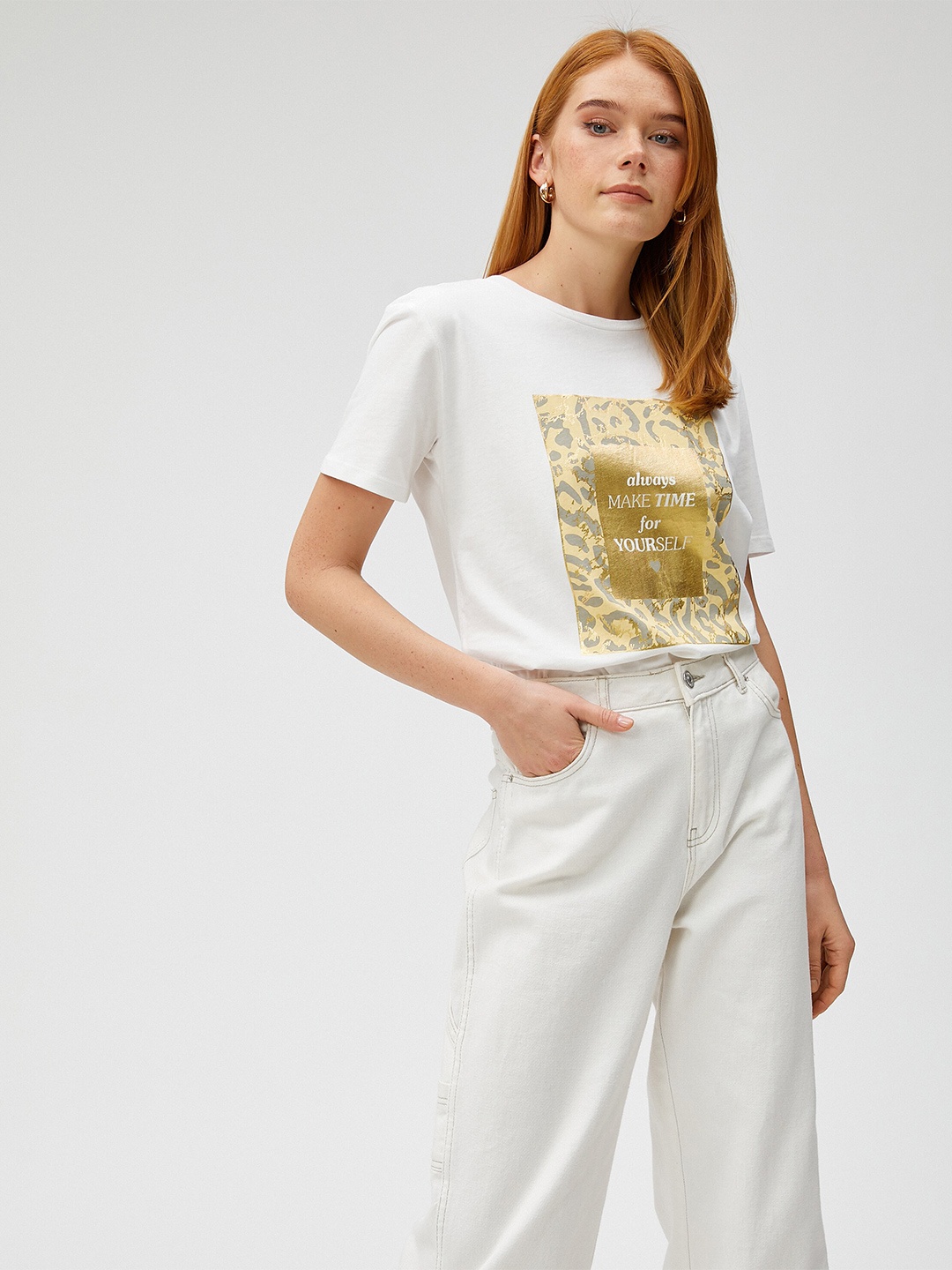 Koton Typography Printed Drop-Shoulder Sleeves Pure Cotton T-shirt, White
Koton Typography Printed Drop-Shoulder Sleeves Pure Cotton T-shirt, White