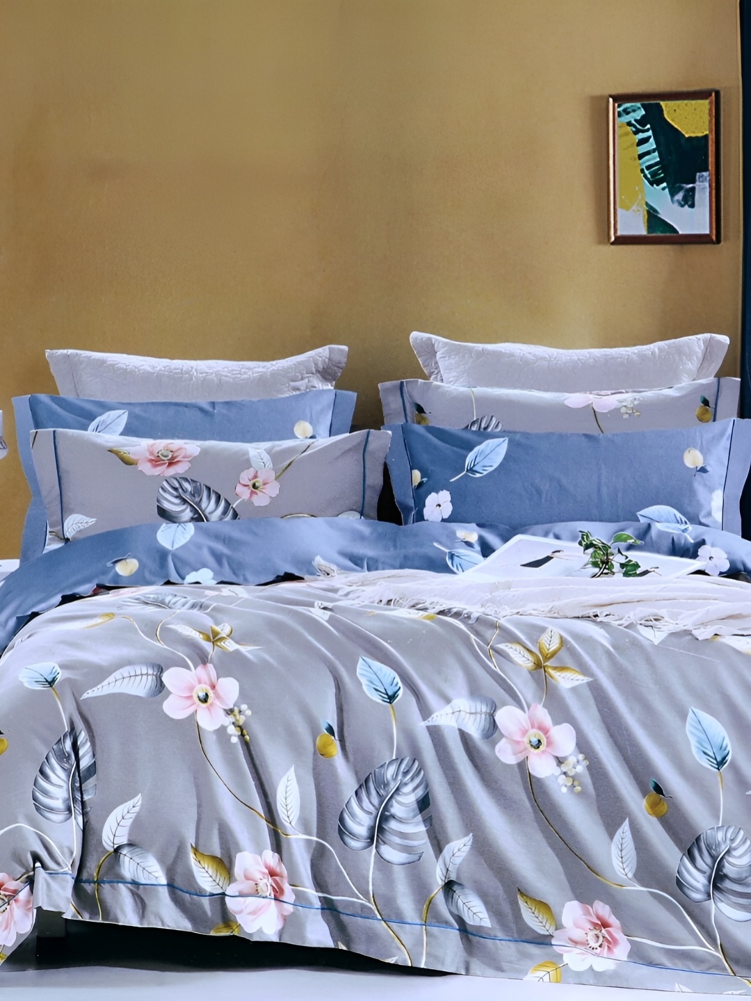 CHHAVI INDIA Purple & Blue Floral Microfiber 210 TC Queen Bedsheet with 2 Pillow Covers
CHHAVI INDIA Purple & Blue Floral Microfiber 210 TC Queen Bedsheet with 2 Pillow Covers
