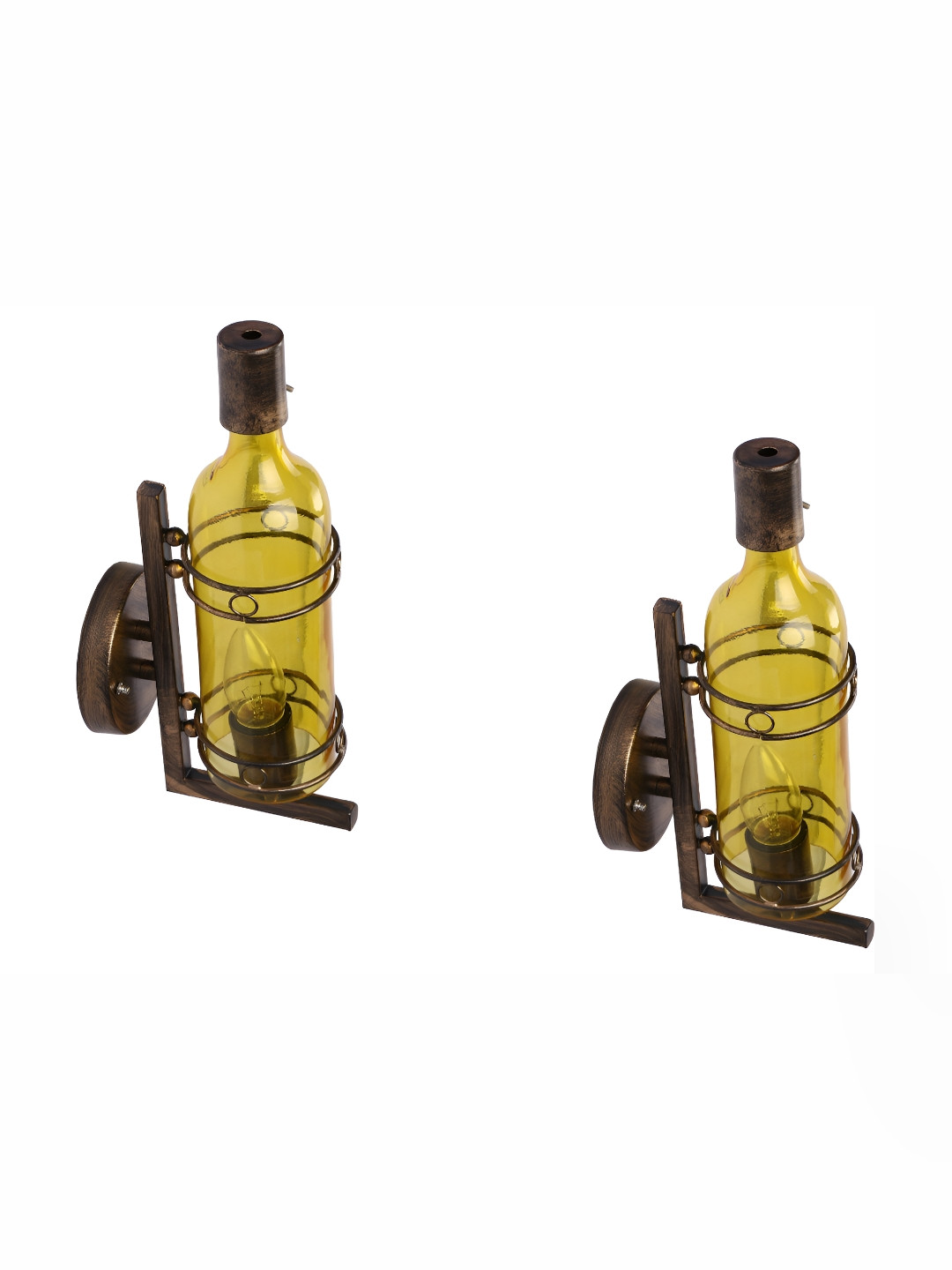 1ST TIME Yellow & Brown 2 Pieces Glass Abstract Shaped Contemporary Wall Lamps
1ST TIME Yellow & Brown 2 Pieces Glass Abstract Shaped Contemporary Wall Lamps