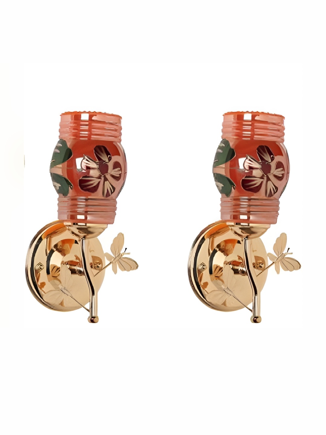 1ST TIME Red & Gold-Toned 2 Pieces Printed Glass Traditional Abstract Shaped Wall Lamps
1ST TIME Red & Gold-Toned 2 Pieces Printed Glass Traditional Abstract Shaped Wall Lamps