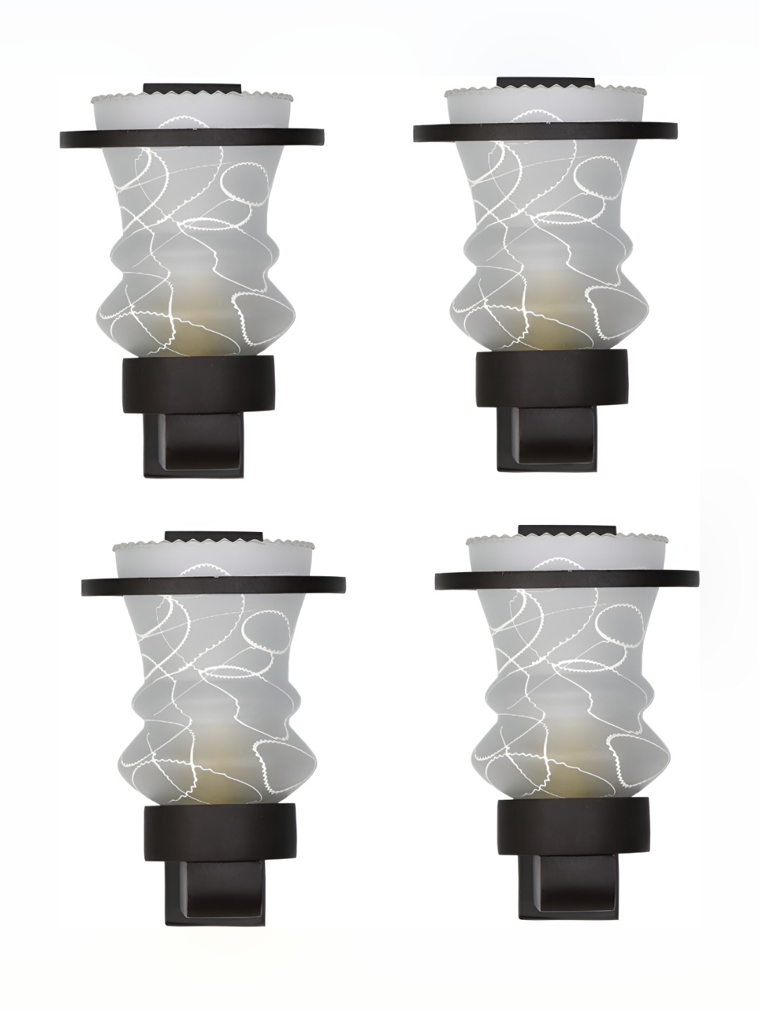 1ST TIME White & Black 4 Pieces Printed Glass Traditional Abstract Shaped Wall Lamps
1ST TIME White & Black 4 Pieces Printed Glass Traditional Abstract Shaped Wall Lamps